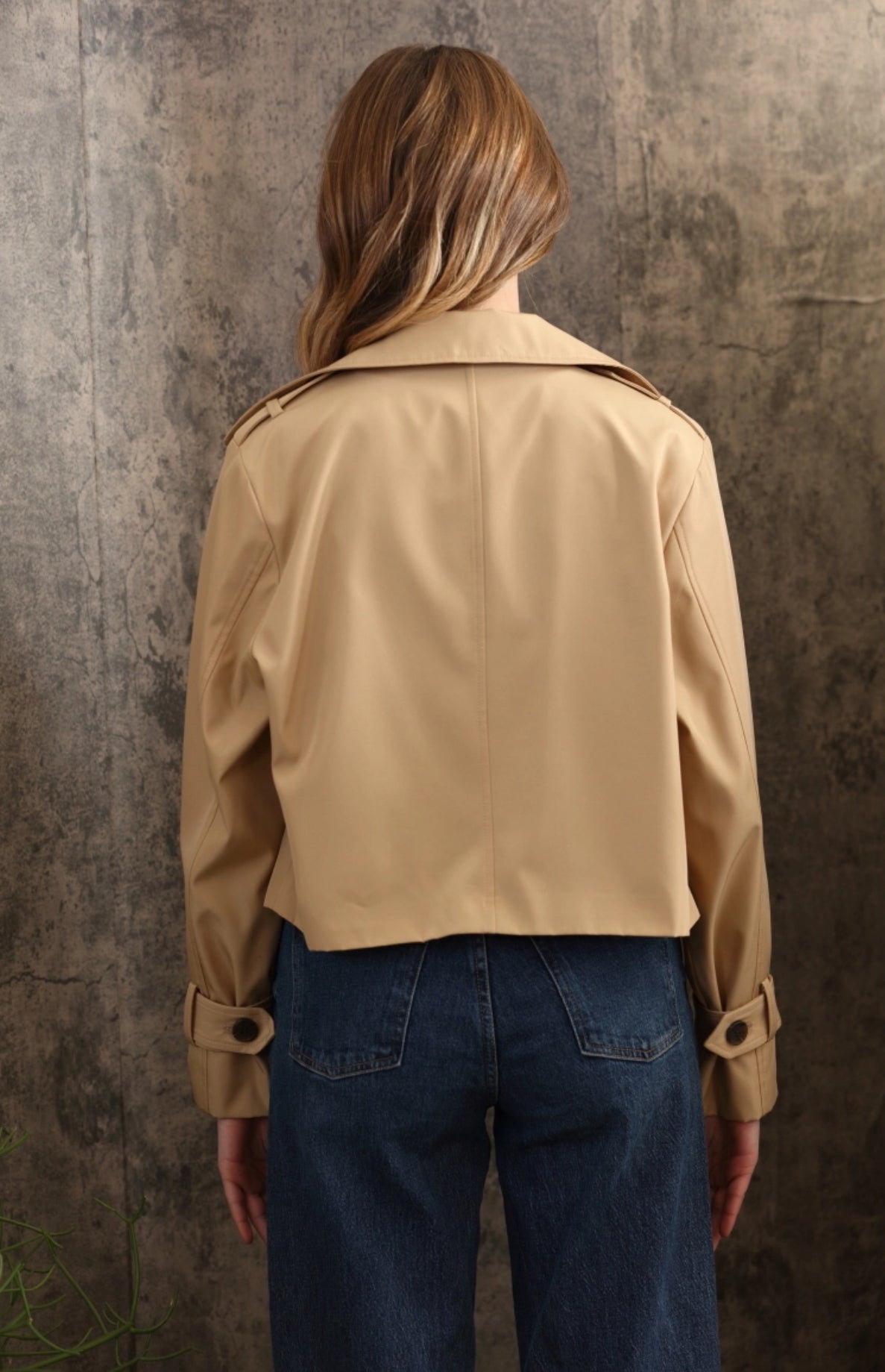 Cropped Double Breasted Jacket
