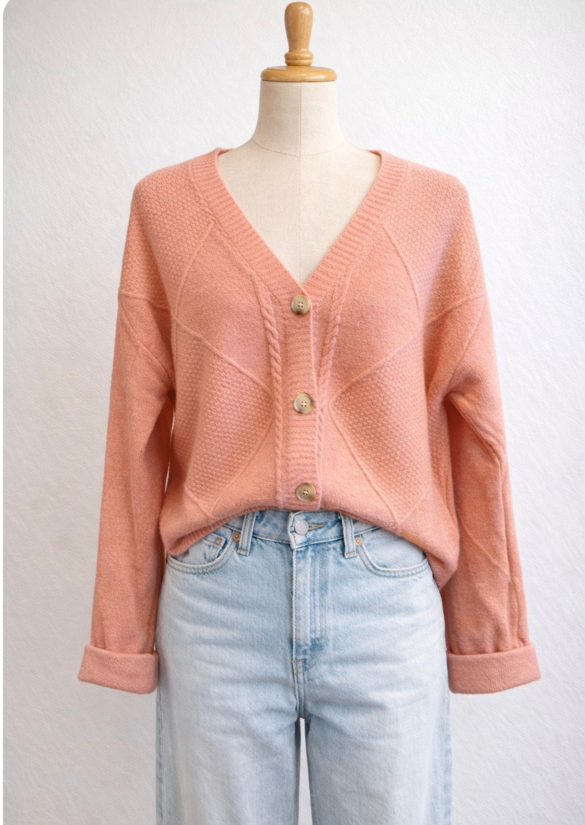 Be Mine Blush Knit Cardigan