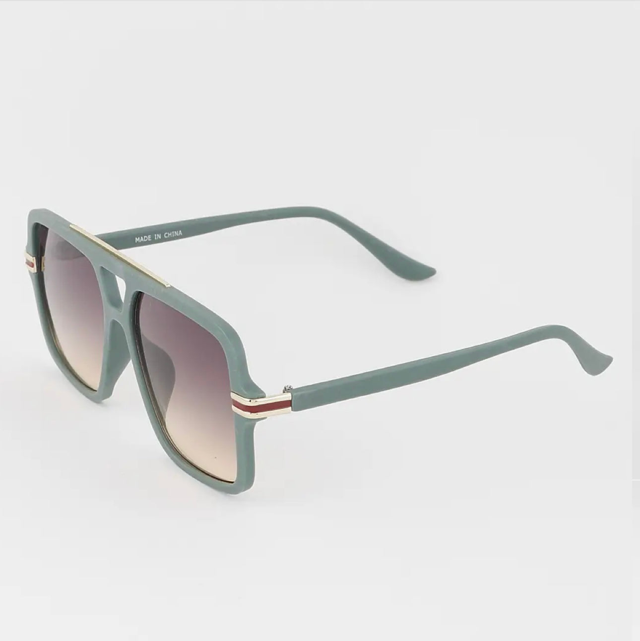 Stripe Aviator Sunglasses