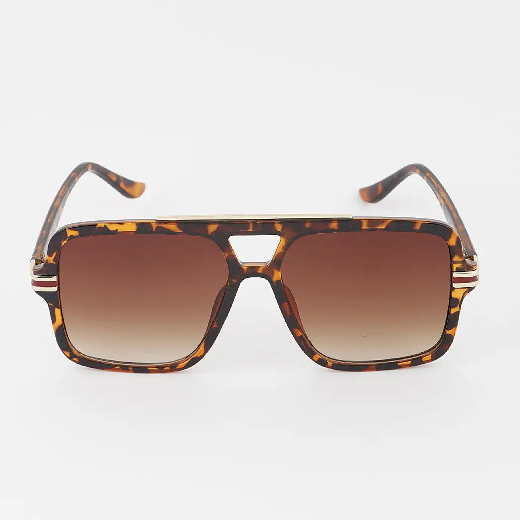 Stripe Aviator Sunglasses