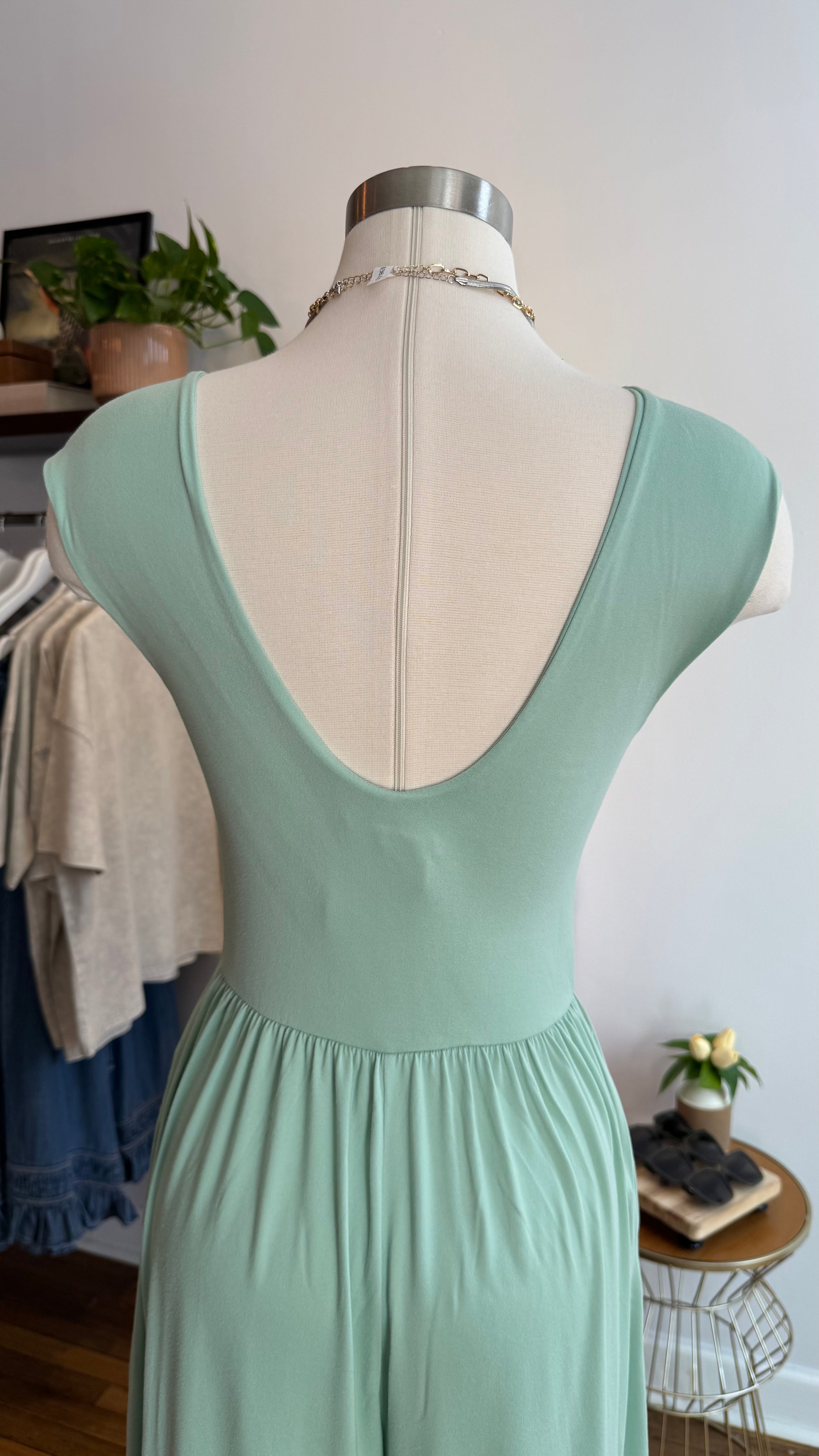 Open Back Wide Leg Jumpsuit