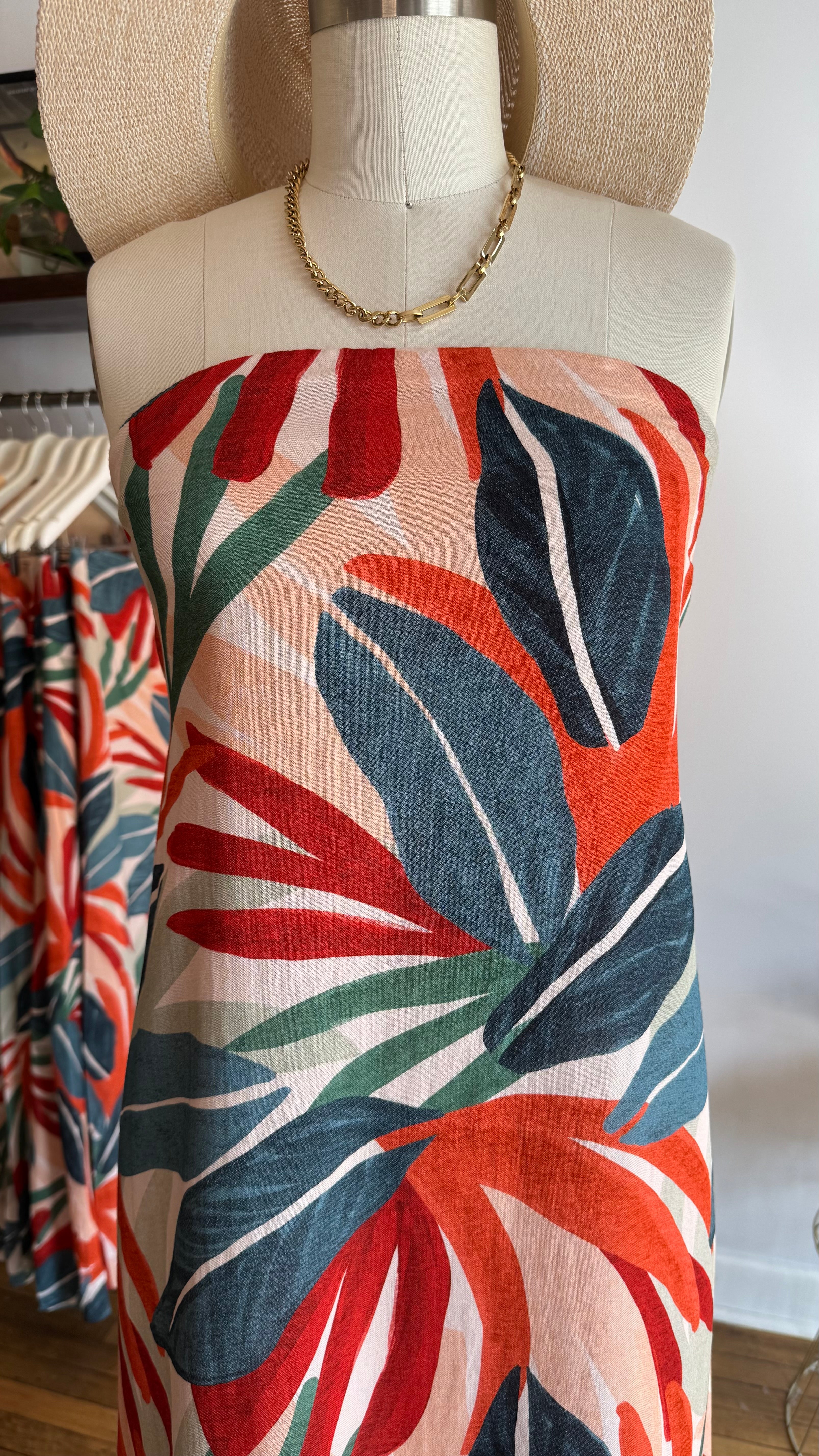 Island Breeze Tie-Back Maxi Dress