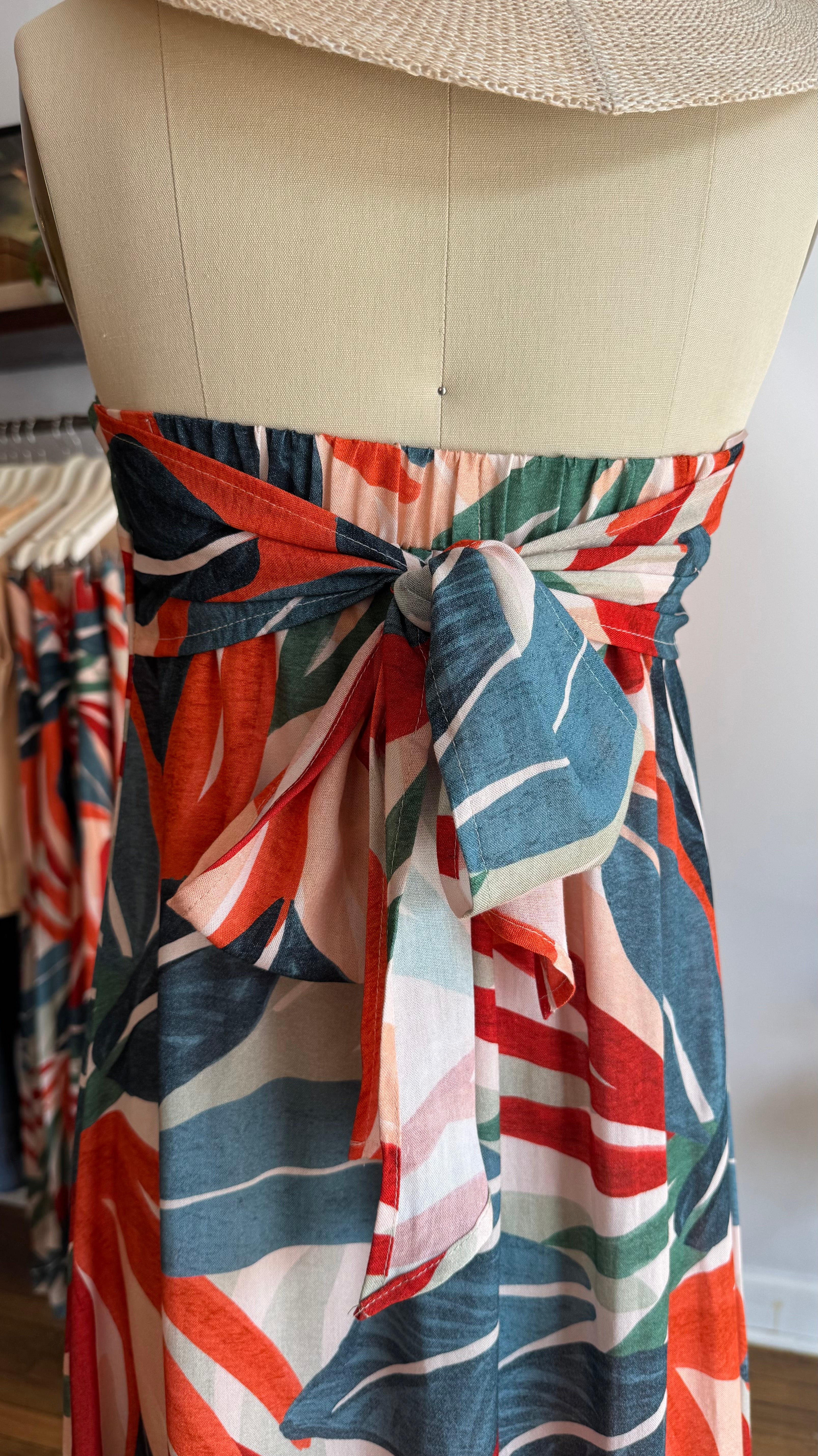 Island Breeze Tie-Back Maxi Dress