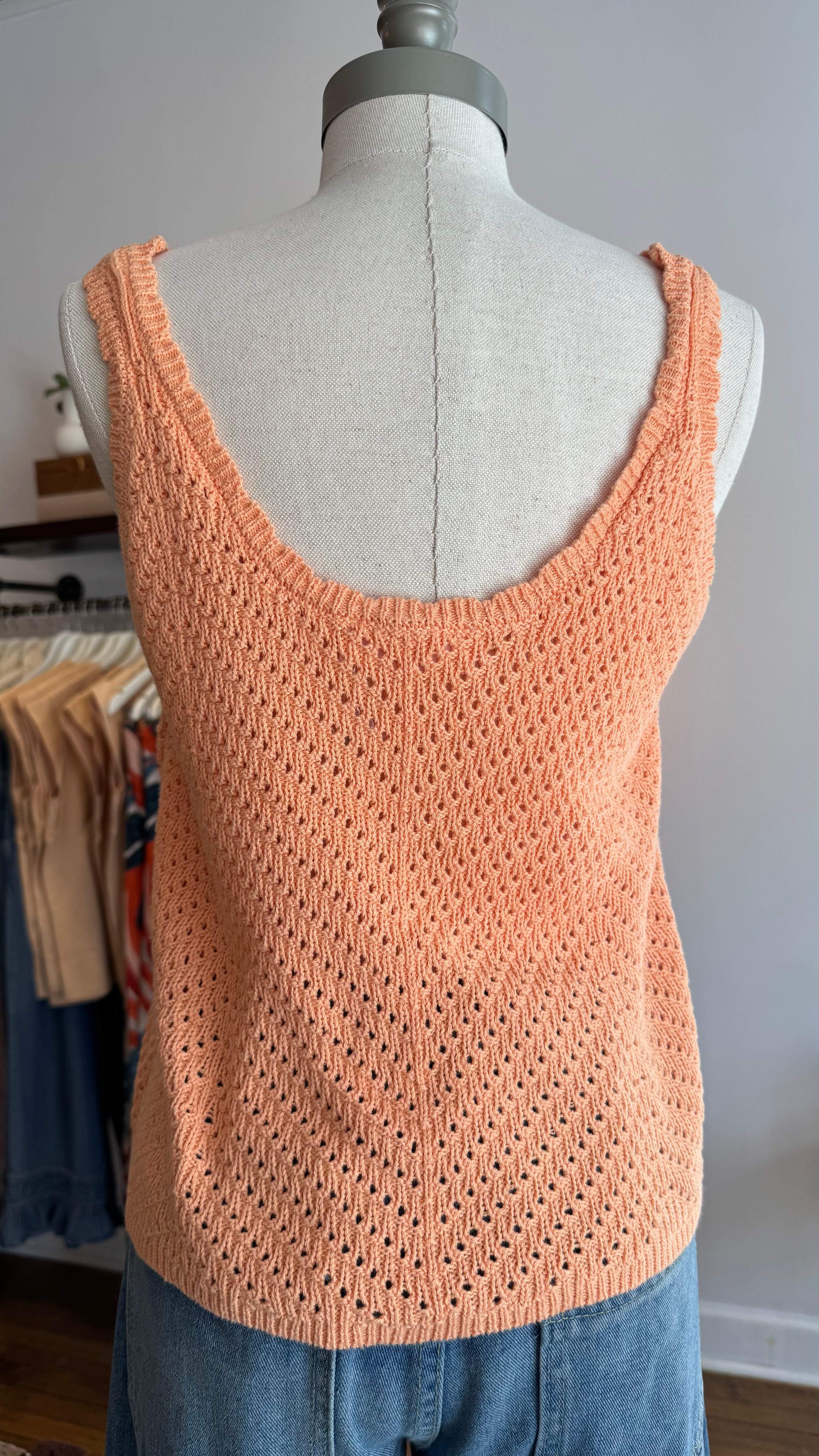 Soft Knit Button-Detail Tank Top