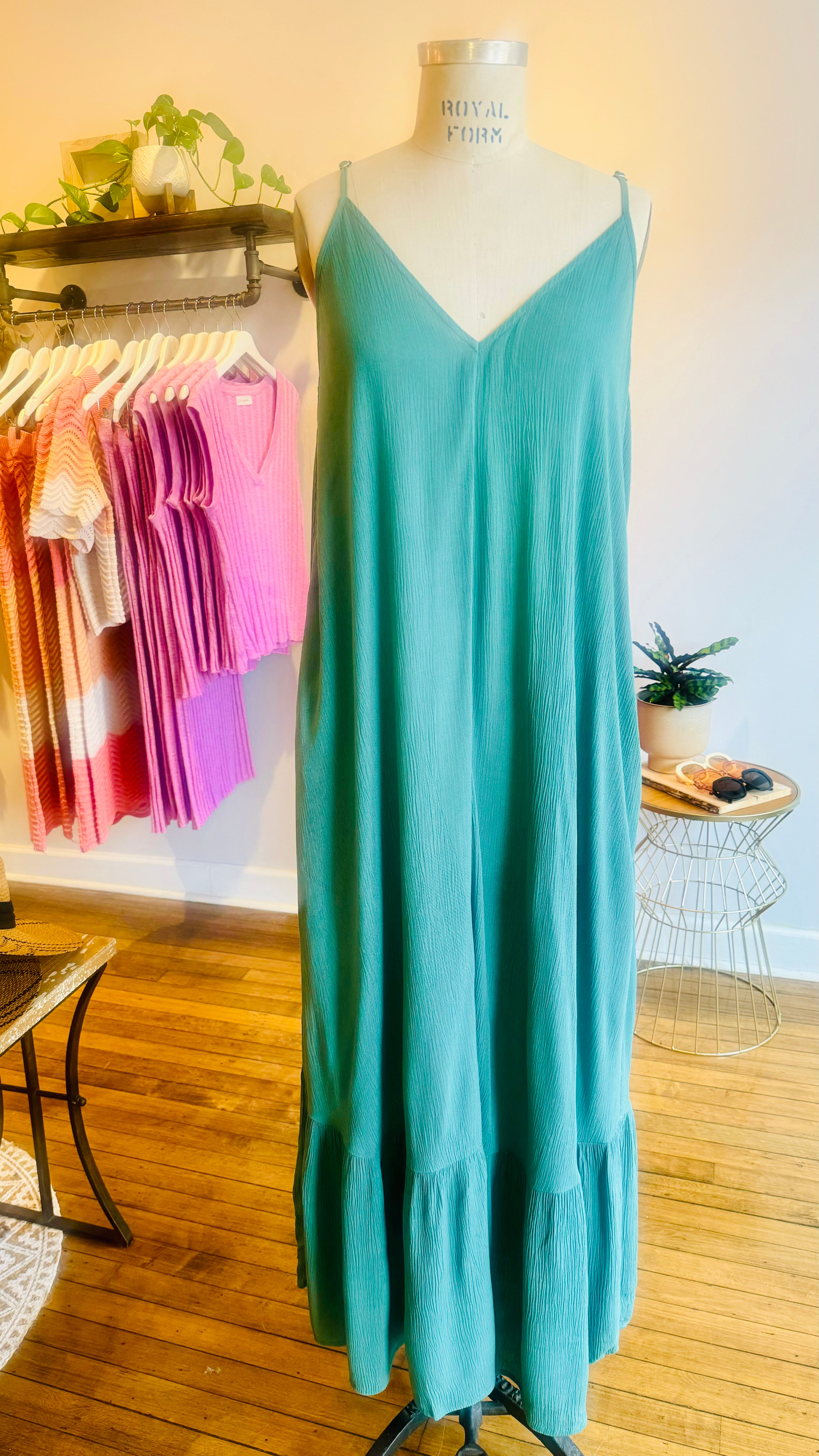 Sleeveless V-Neck Maxi Dress