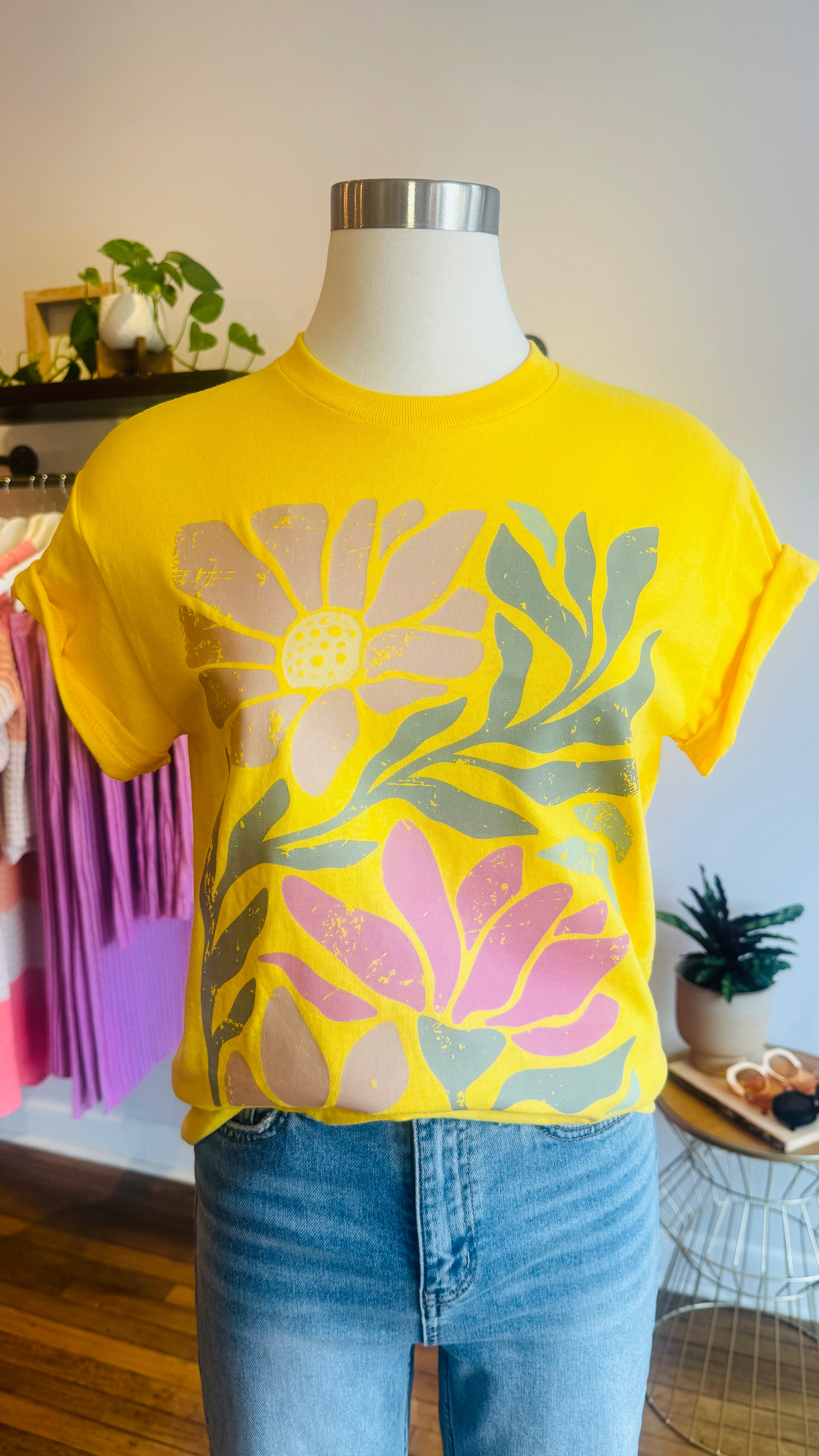 Boho Floral Spring Graphic Tee