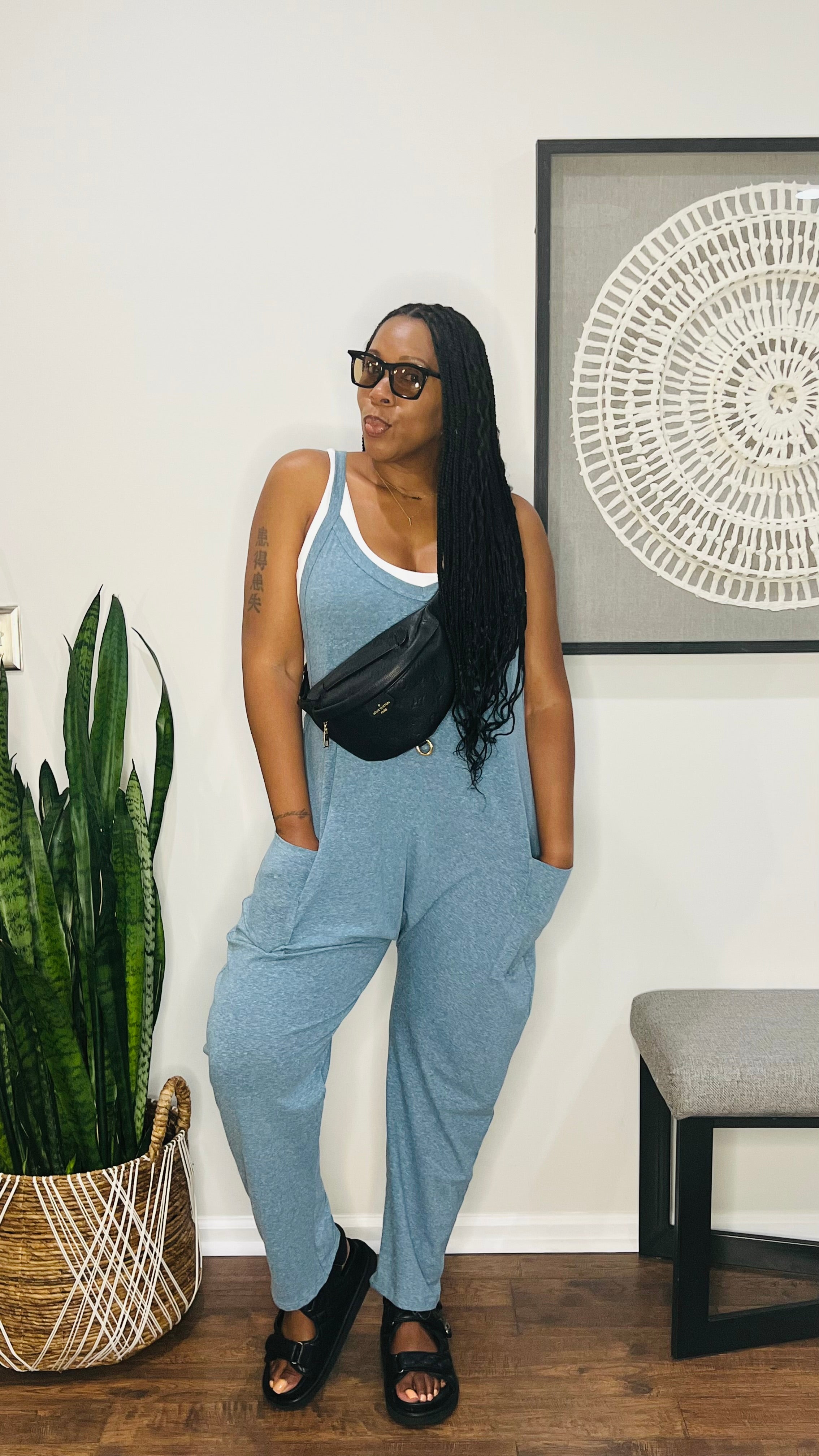 Sleeveless Harem Jumpsuit