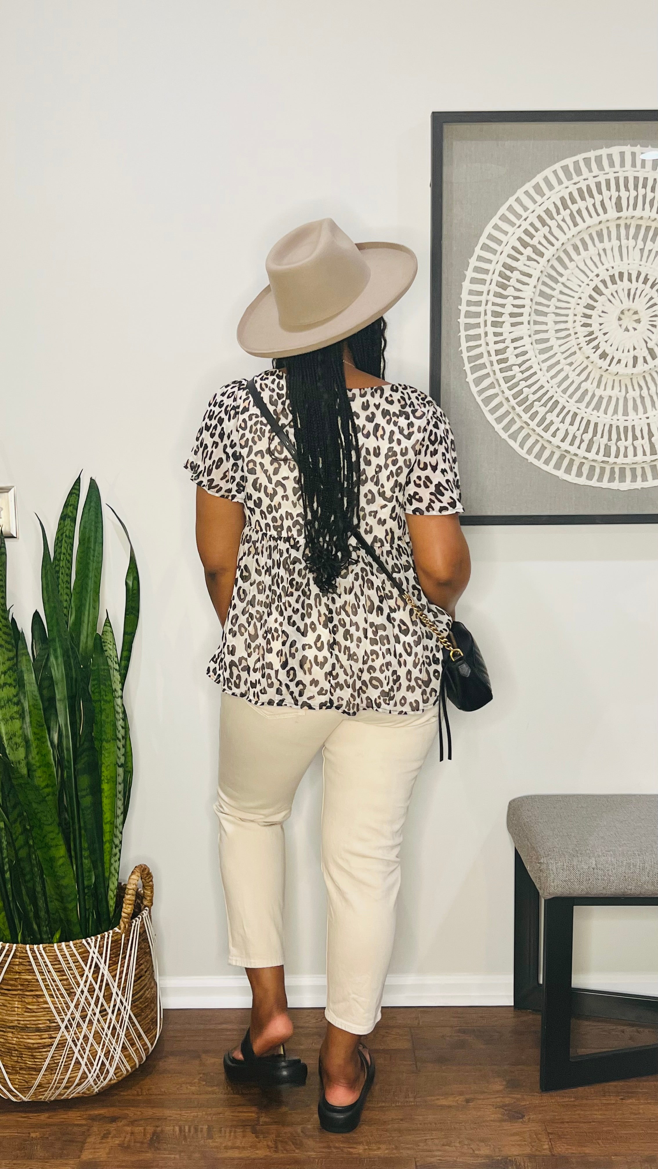 Leopard Print Woven Top