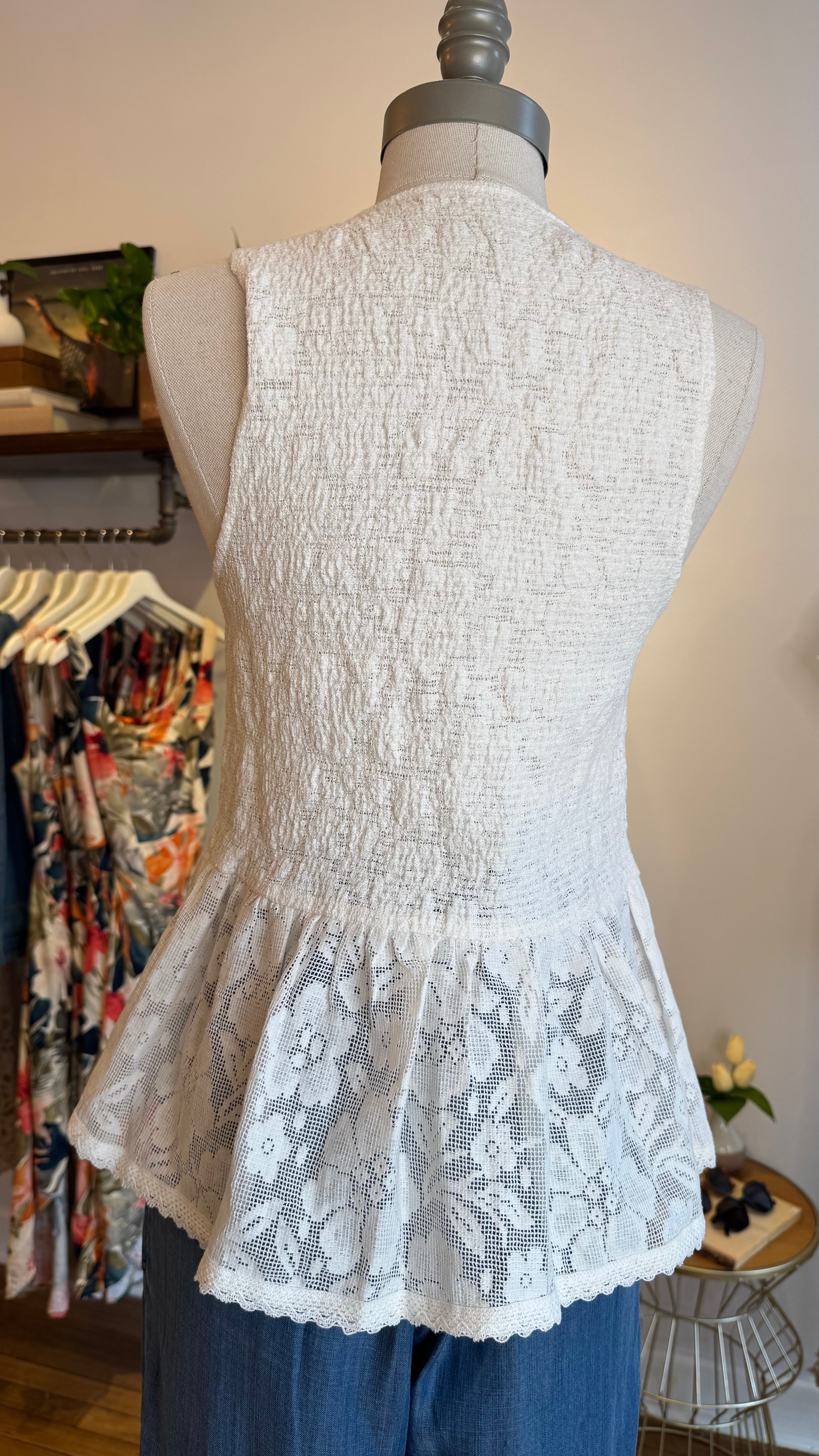 Garden Party Tie-Front Peplum Top