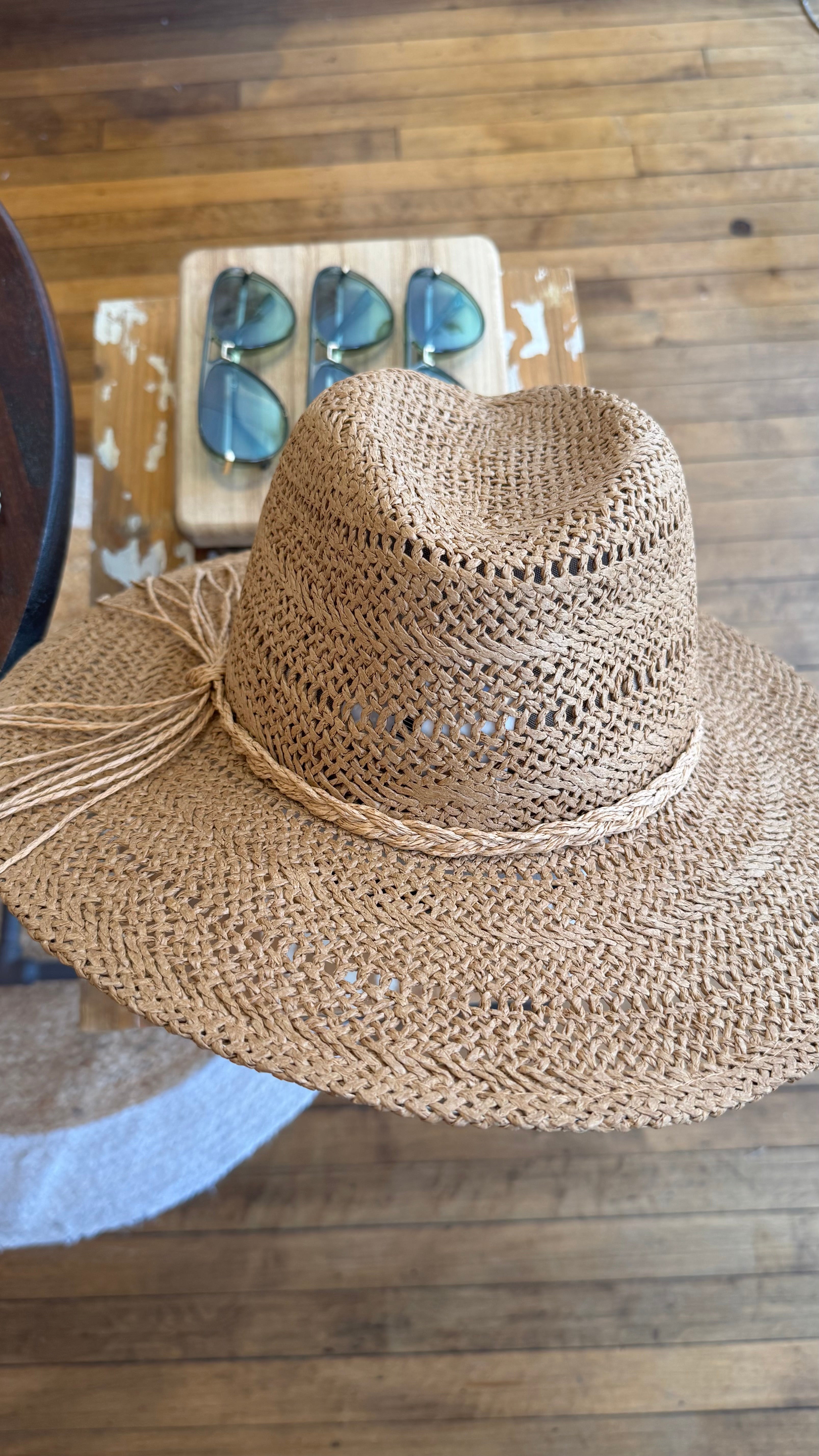 Braided Rope Band Straw Hat