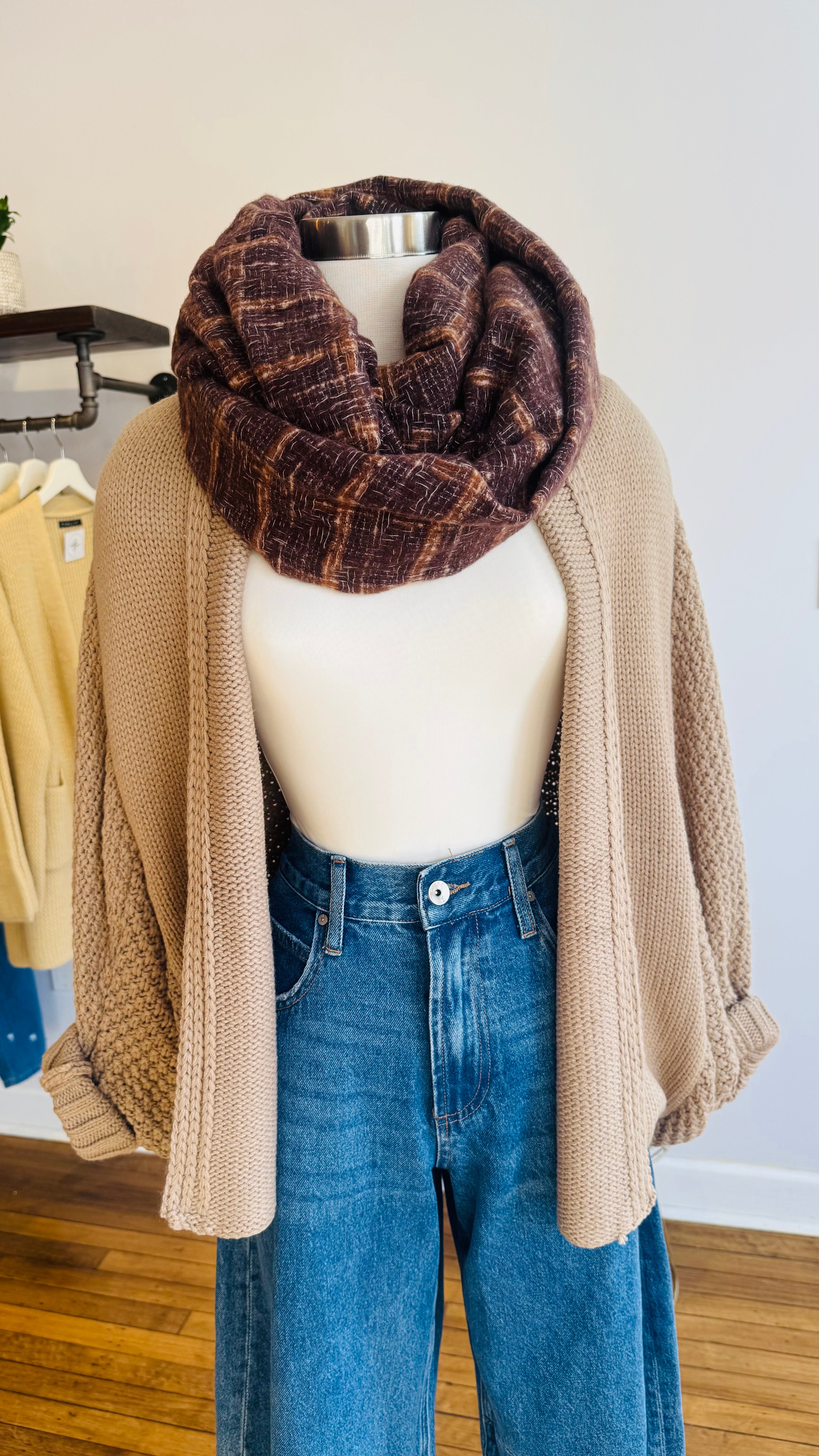 Plaid Infinity Scarf