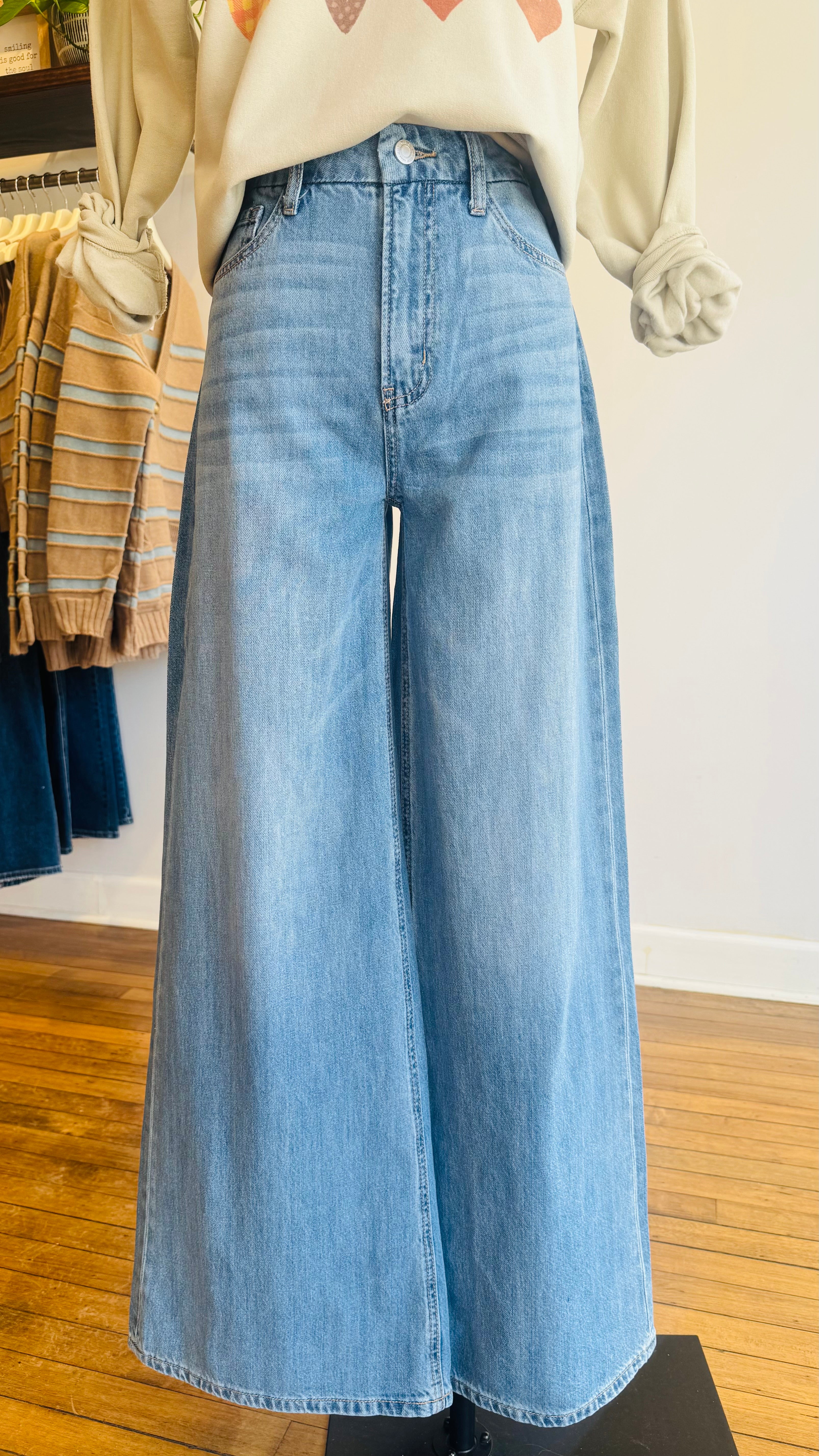 High Rise Wide Leg Jeans