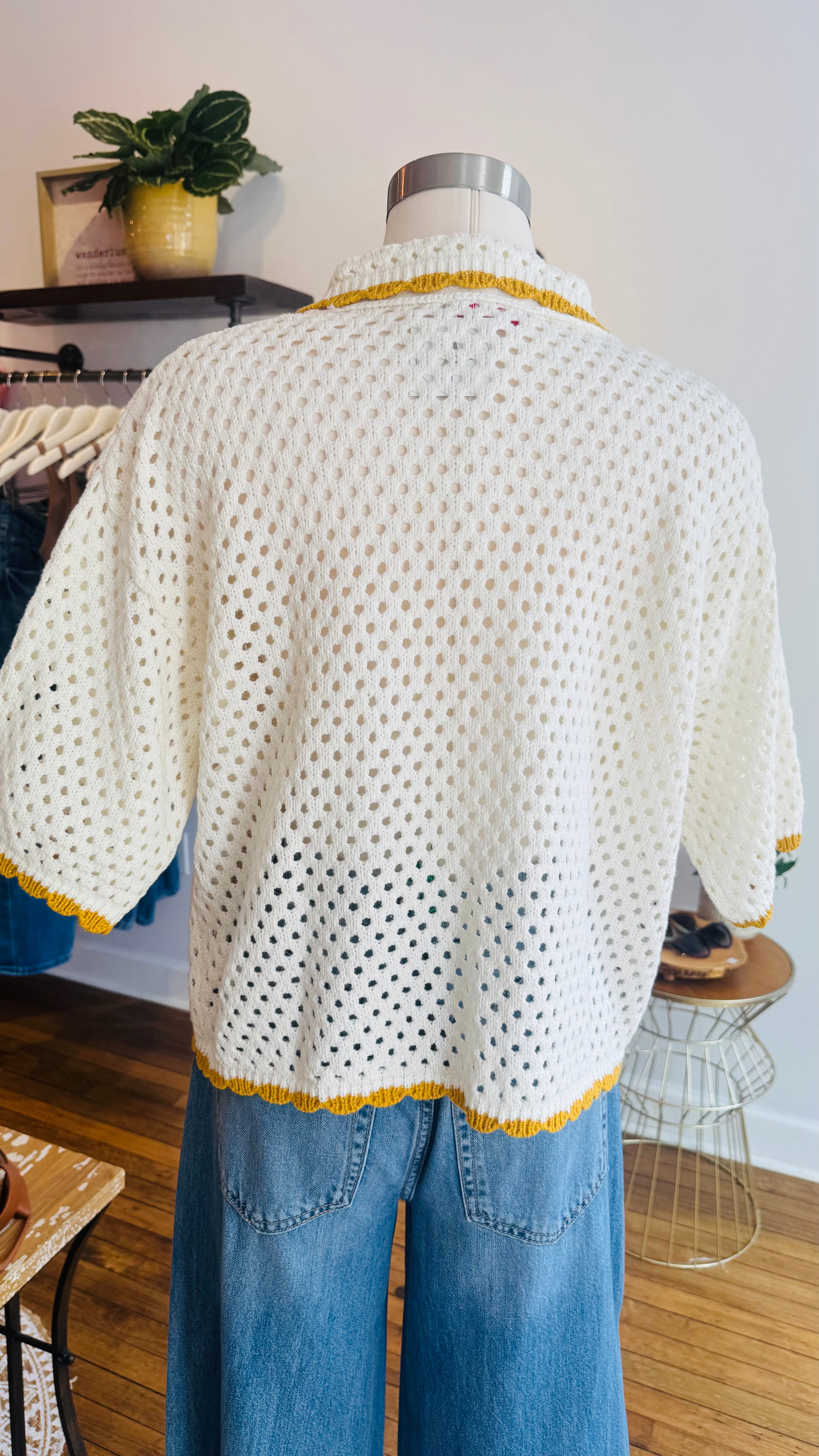 Crochet Short Sleeve Top