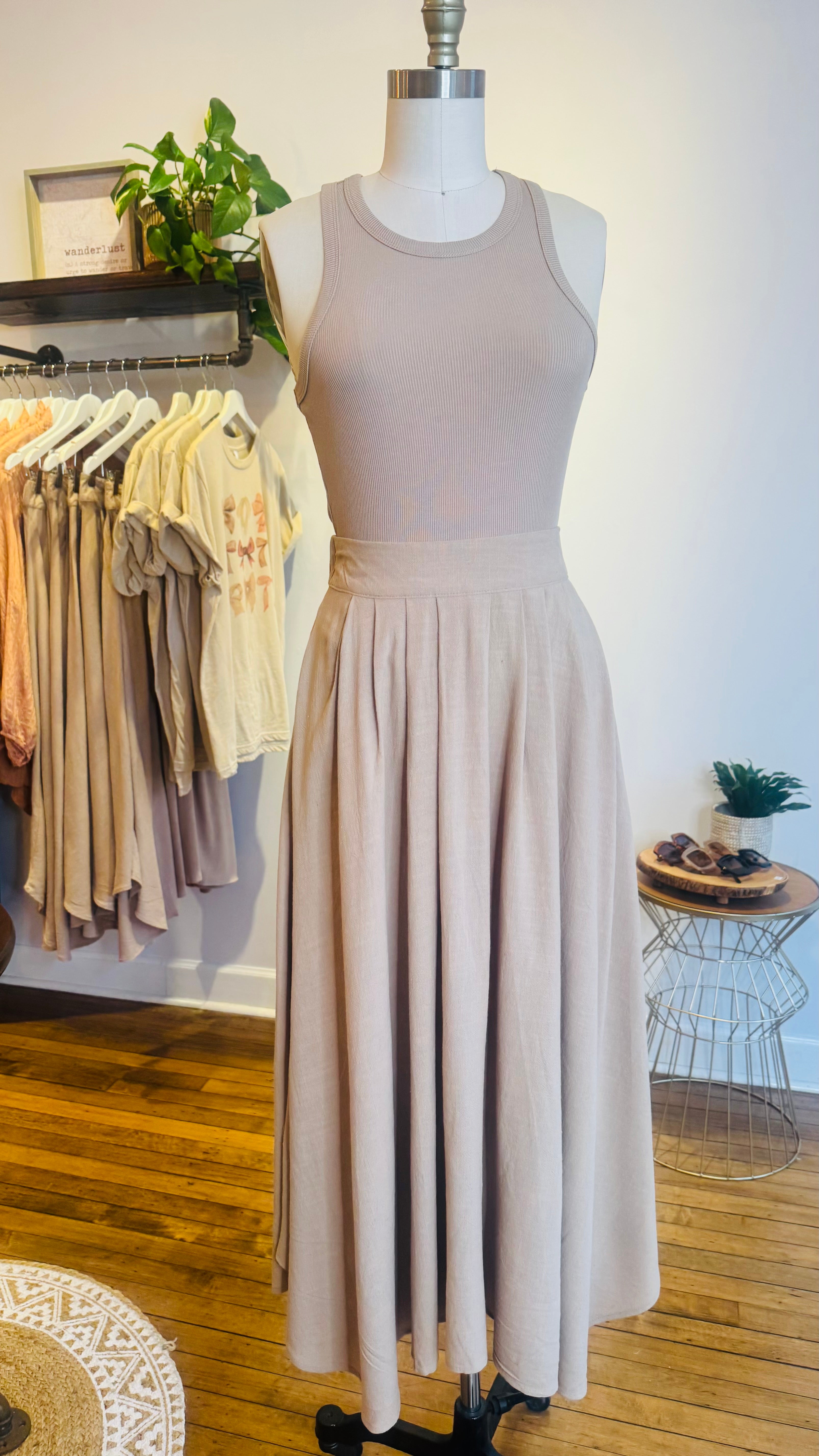 Handkerchief Linen Maxi Skirt