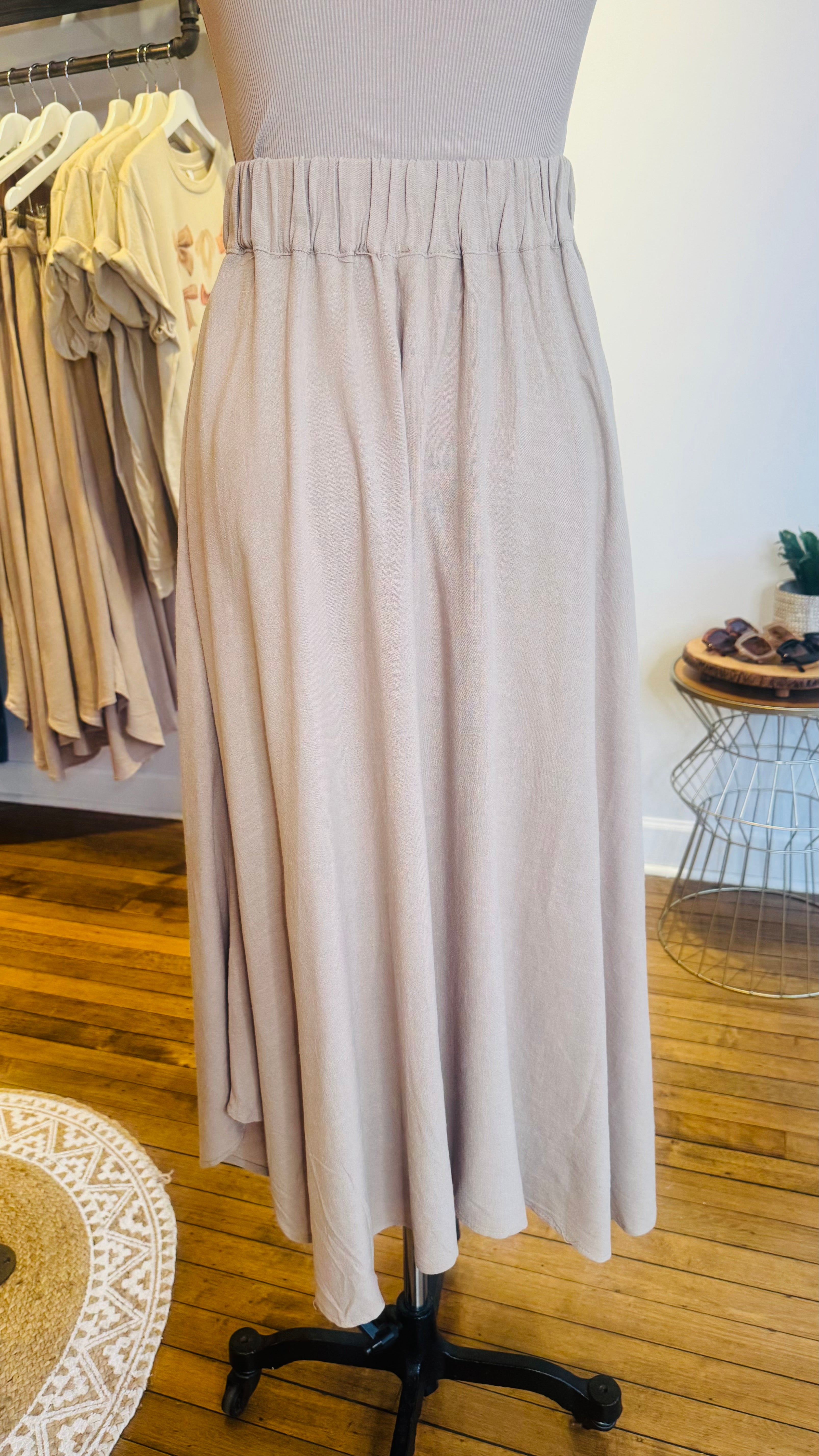 Handkerchief Linen Maxi Skirt