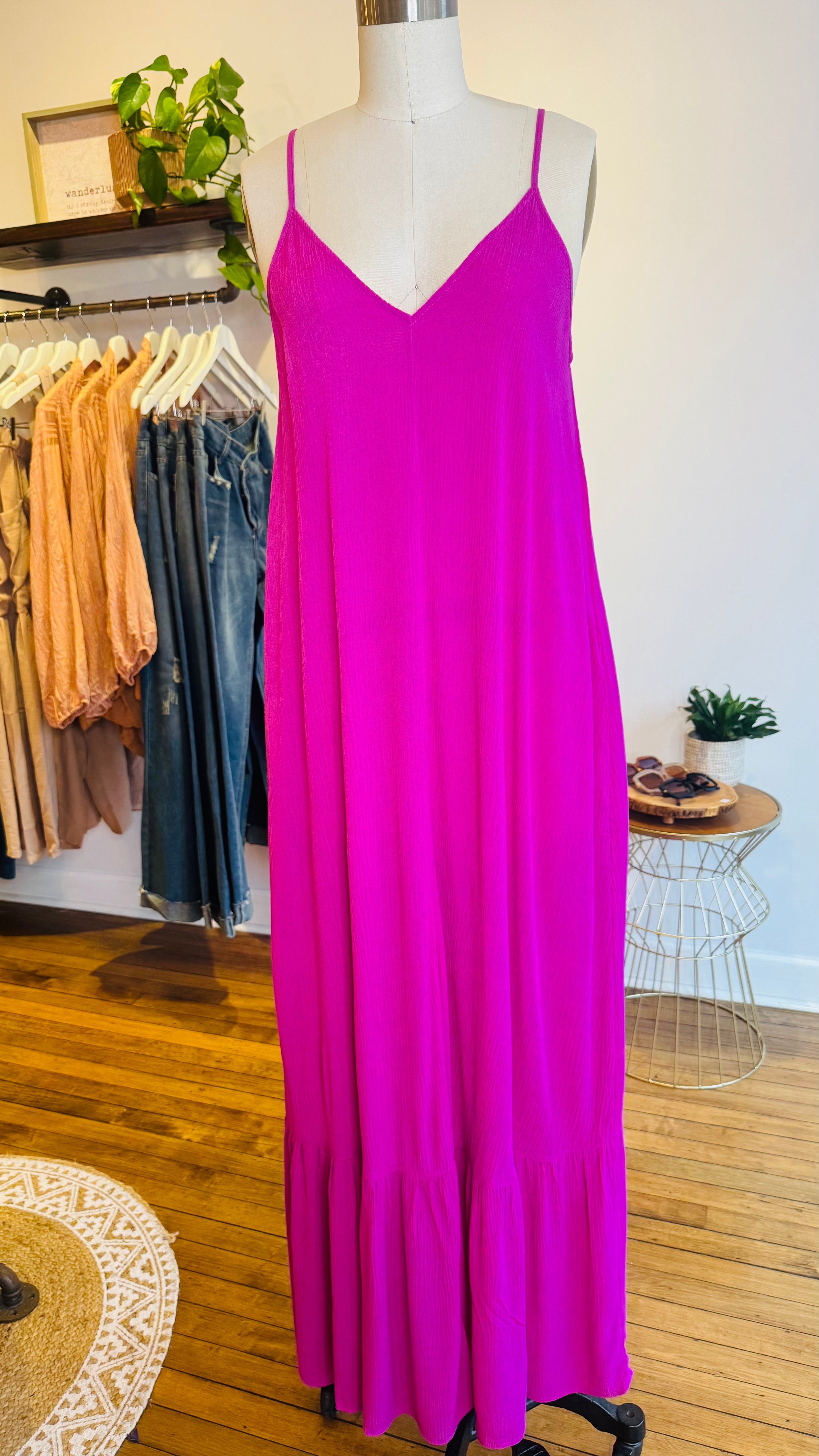 Sleeveless V-Neck Maxi Dress