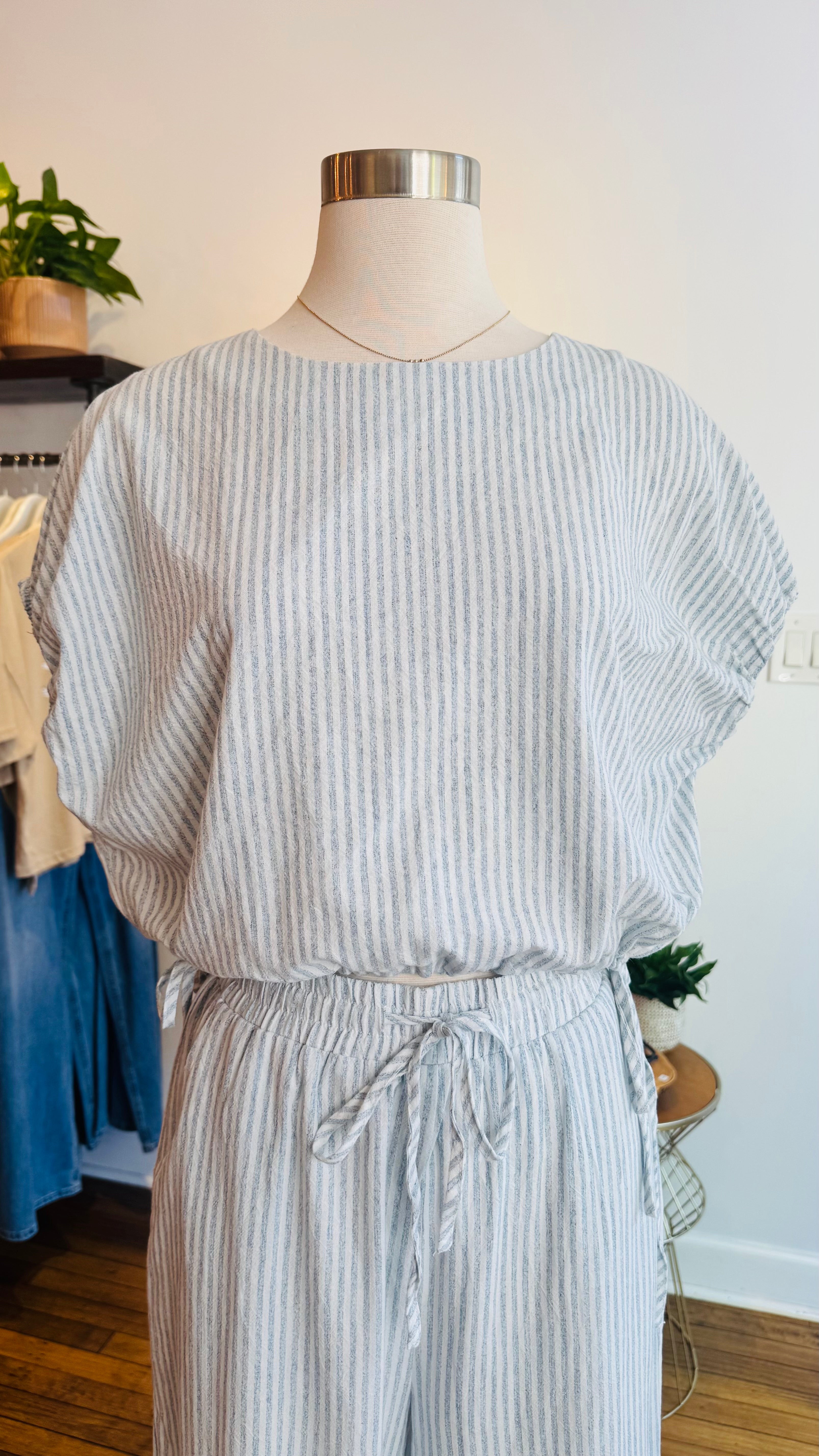 Striped Linen Top