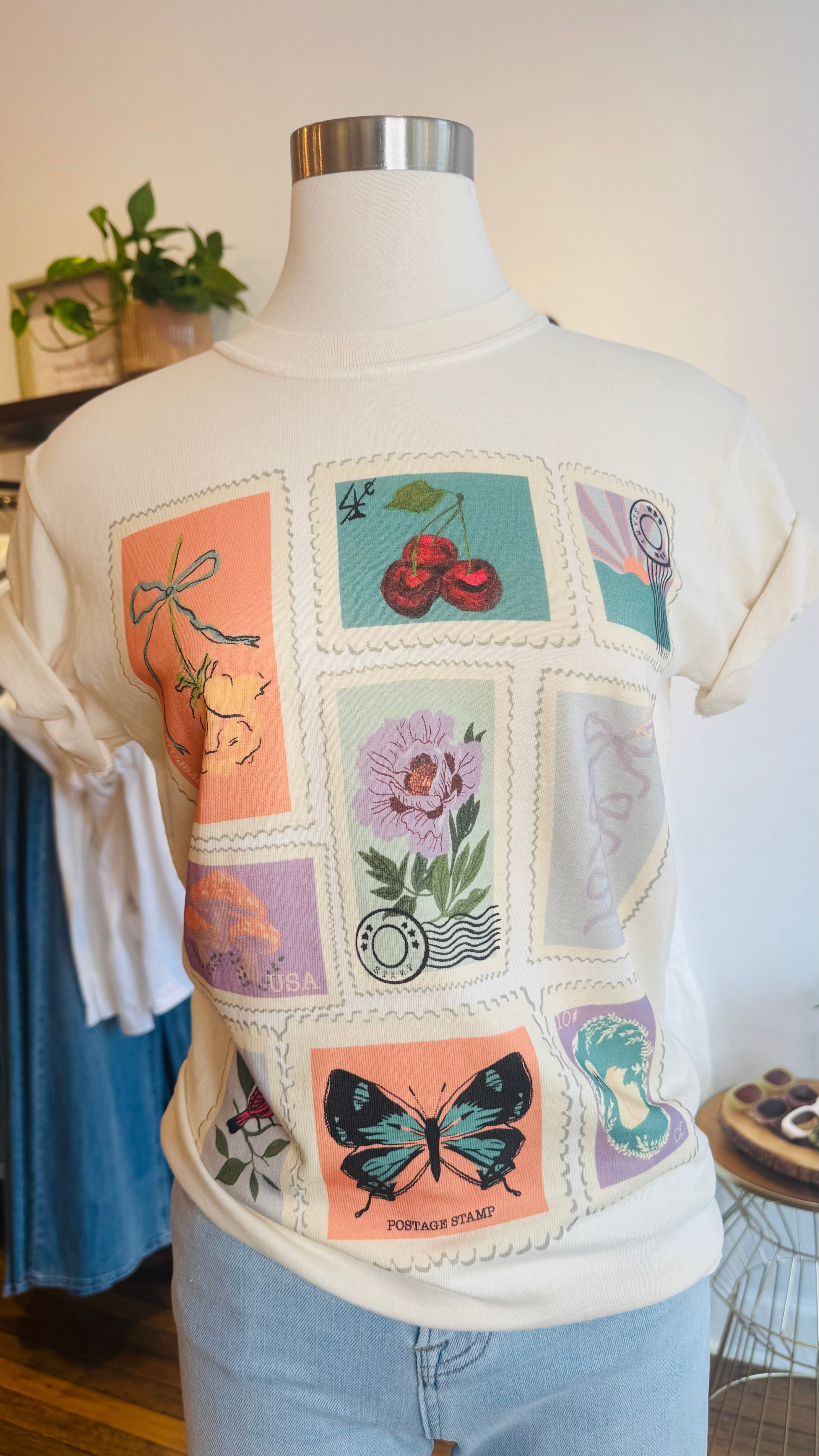 Postage Stamp Graphic Tee