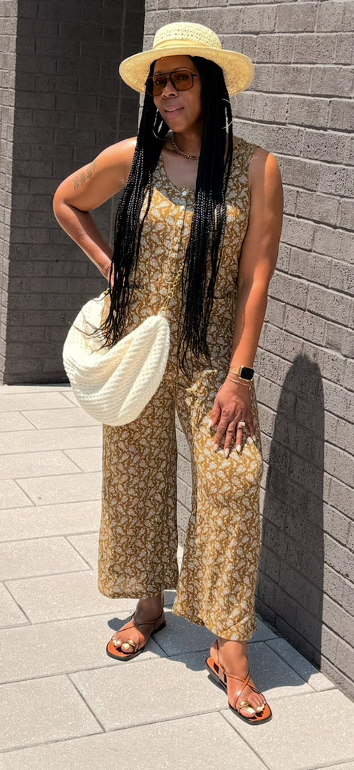 Button Front Jumpsuit