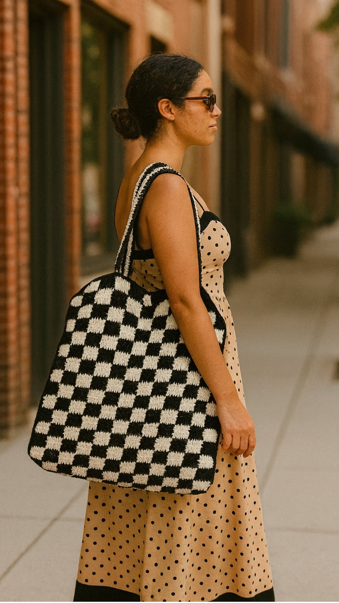 Polka Dot Woven Midi Dress