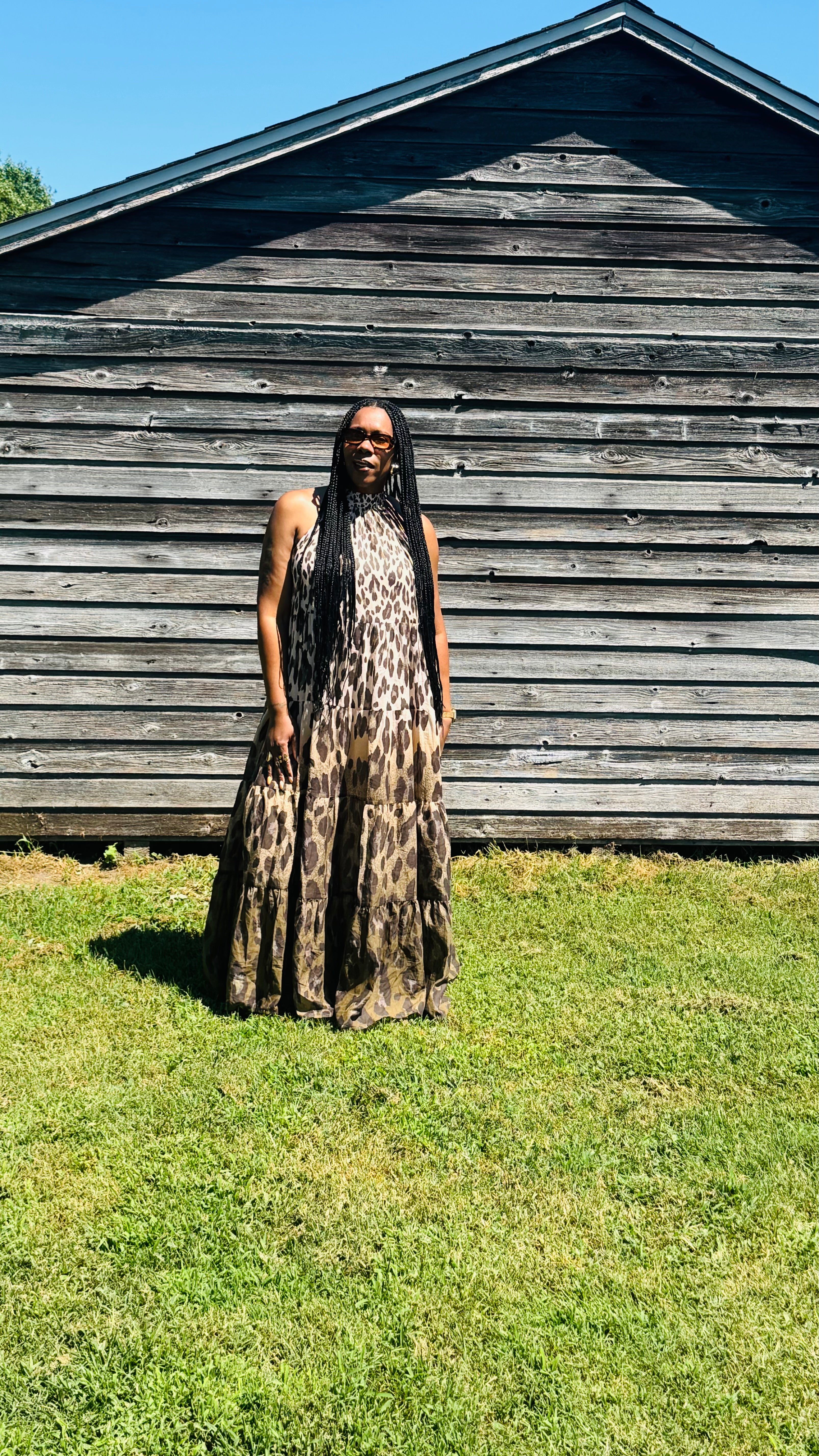 Leopard Tiered Maxi Dress