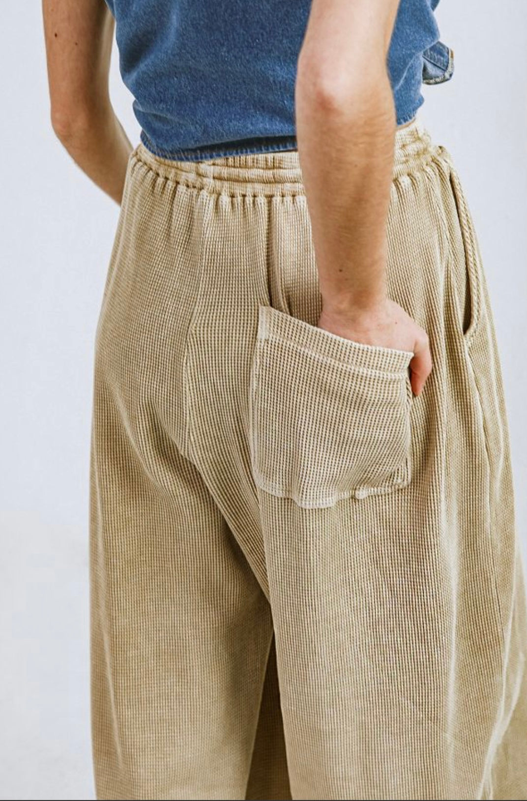Waffle Knit Jogger Pants