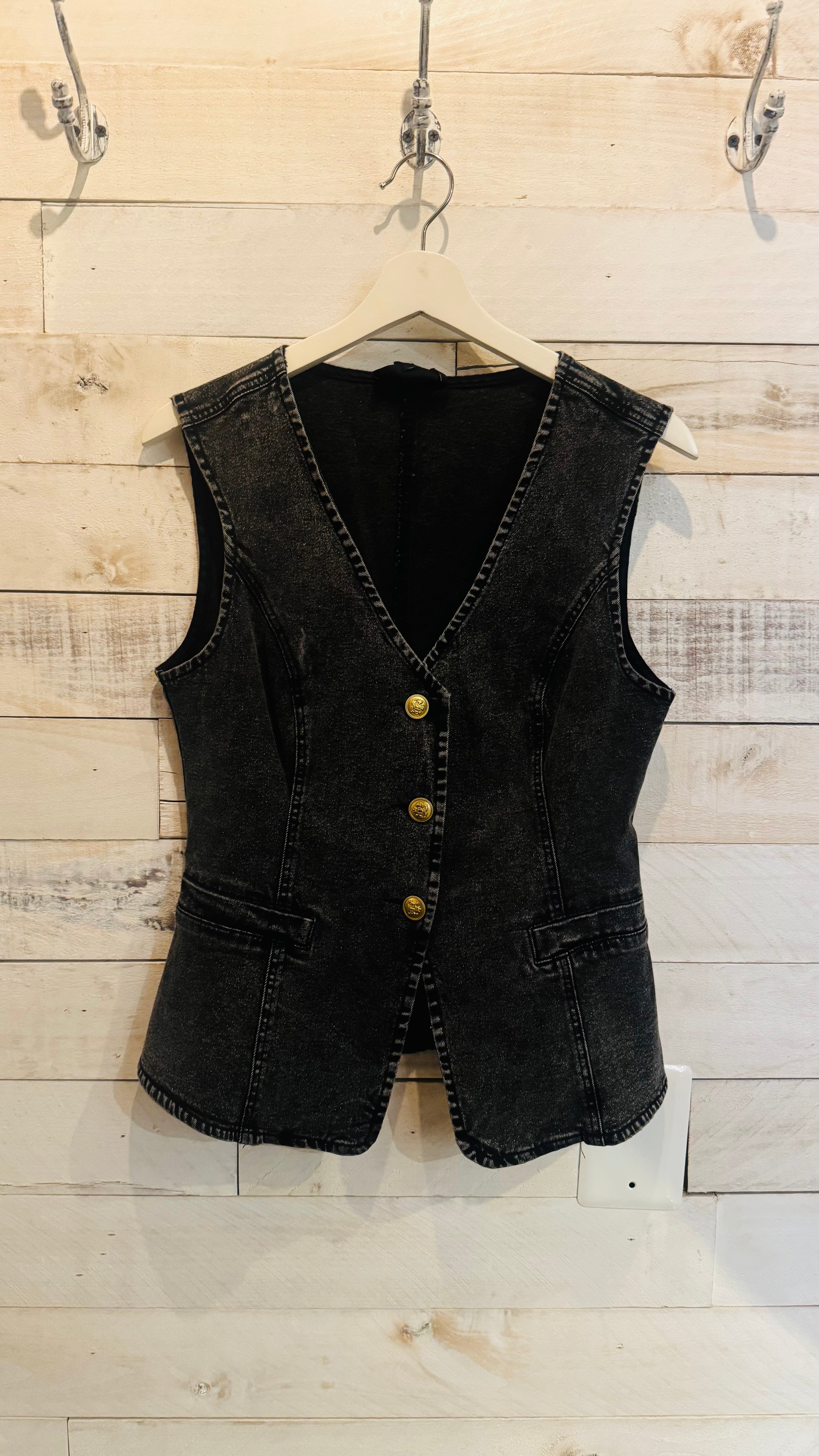Vintage Wash Denim Vest