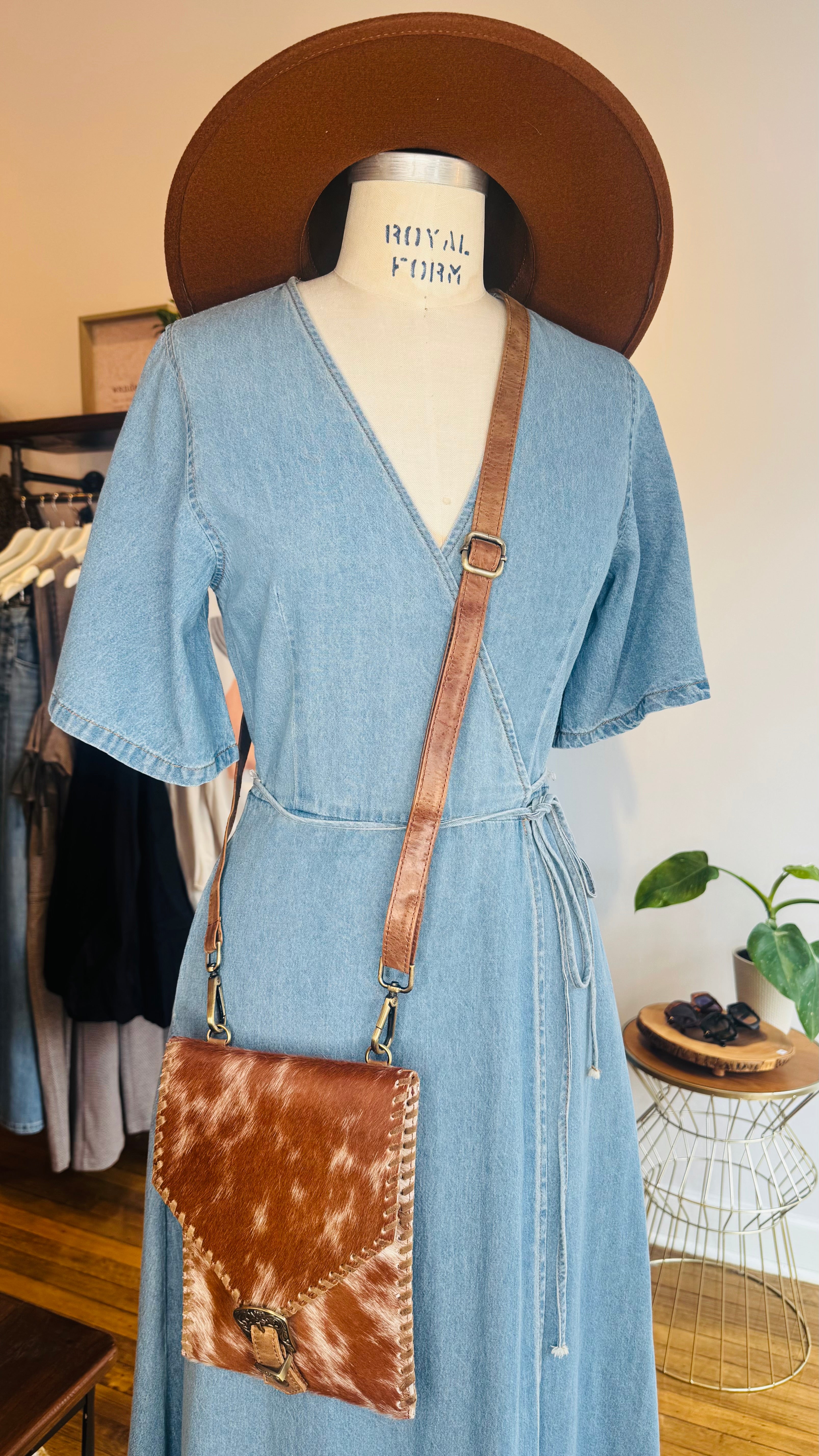 Cowhide Crossbody Bag