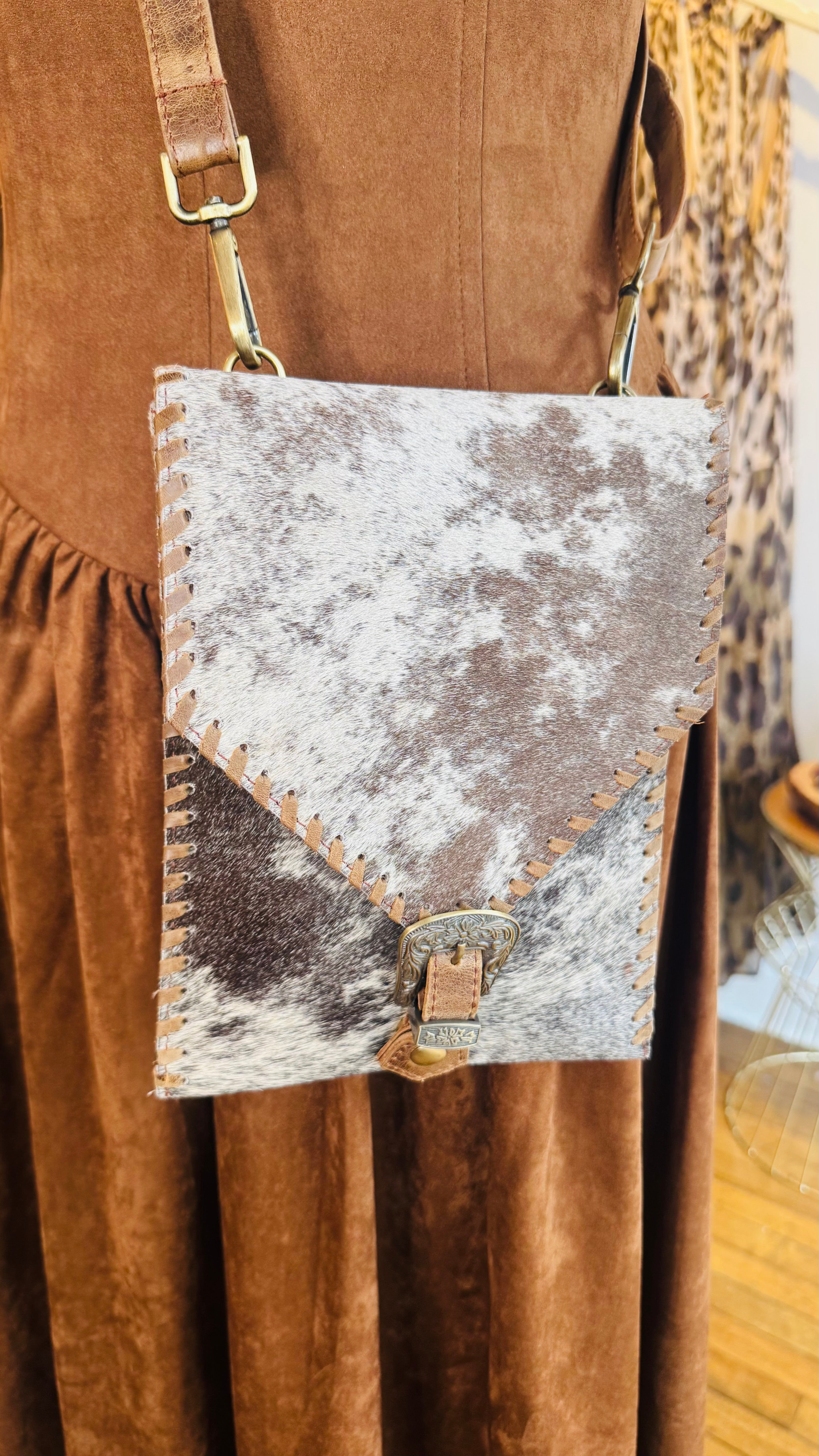 Cowhide Crossbody Bag