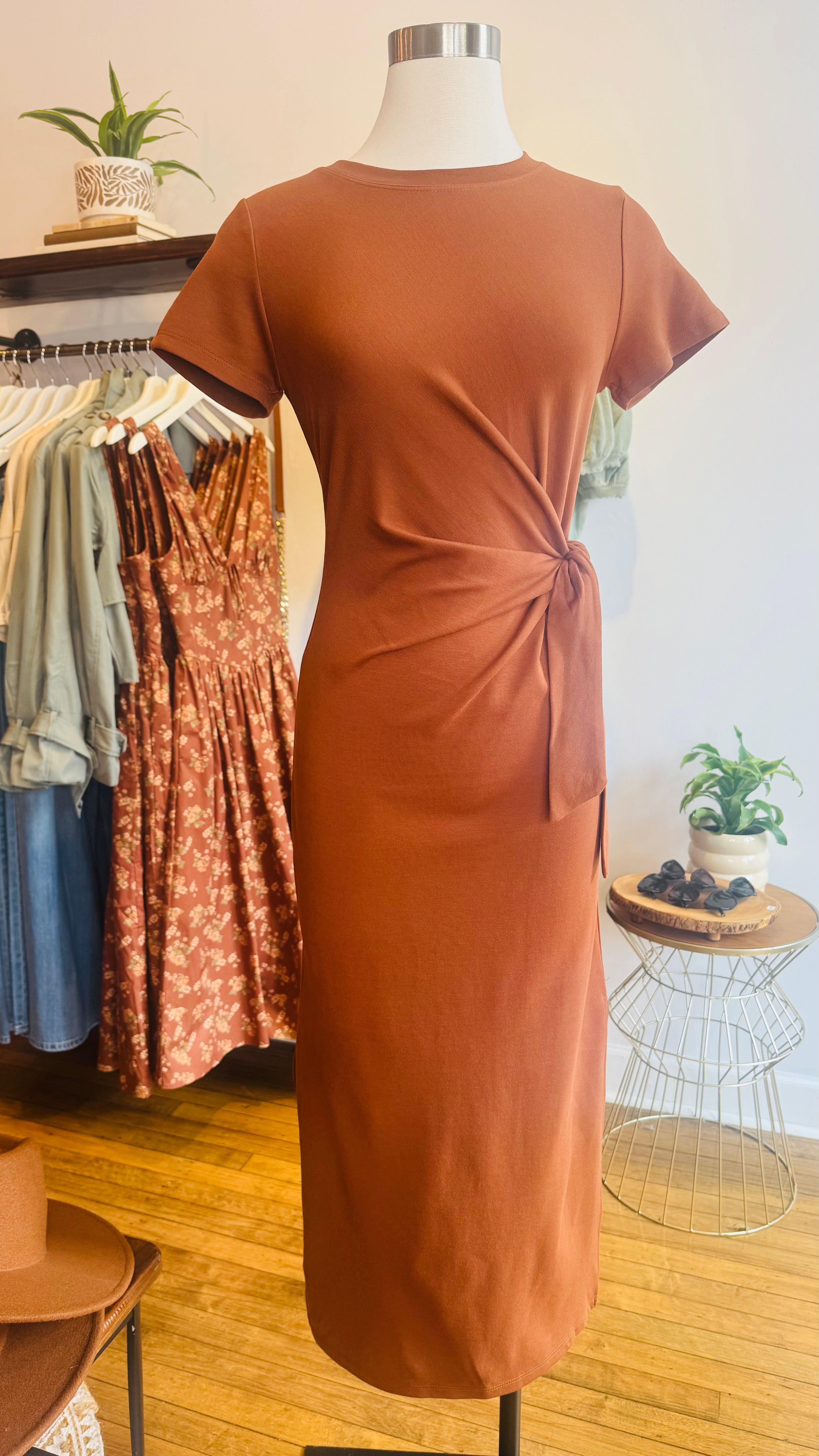 Tie Front Midi Dress
