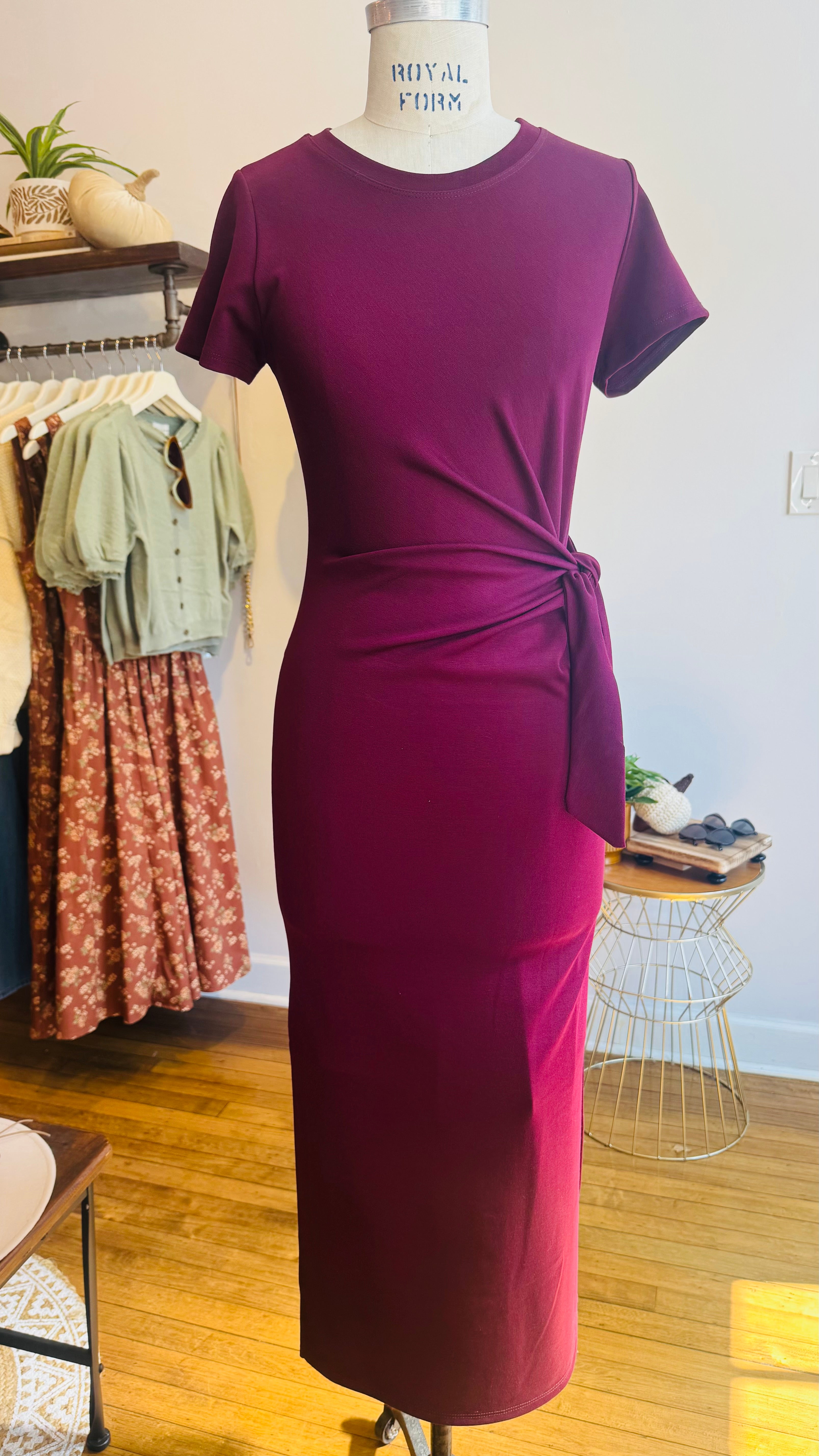 Tie Front Midi Dress