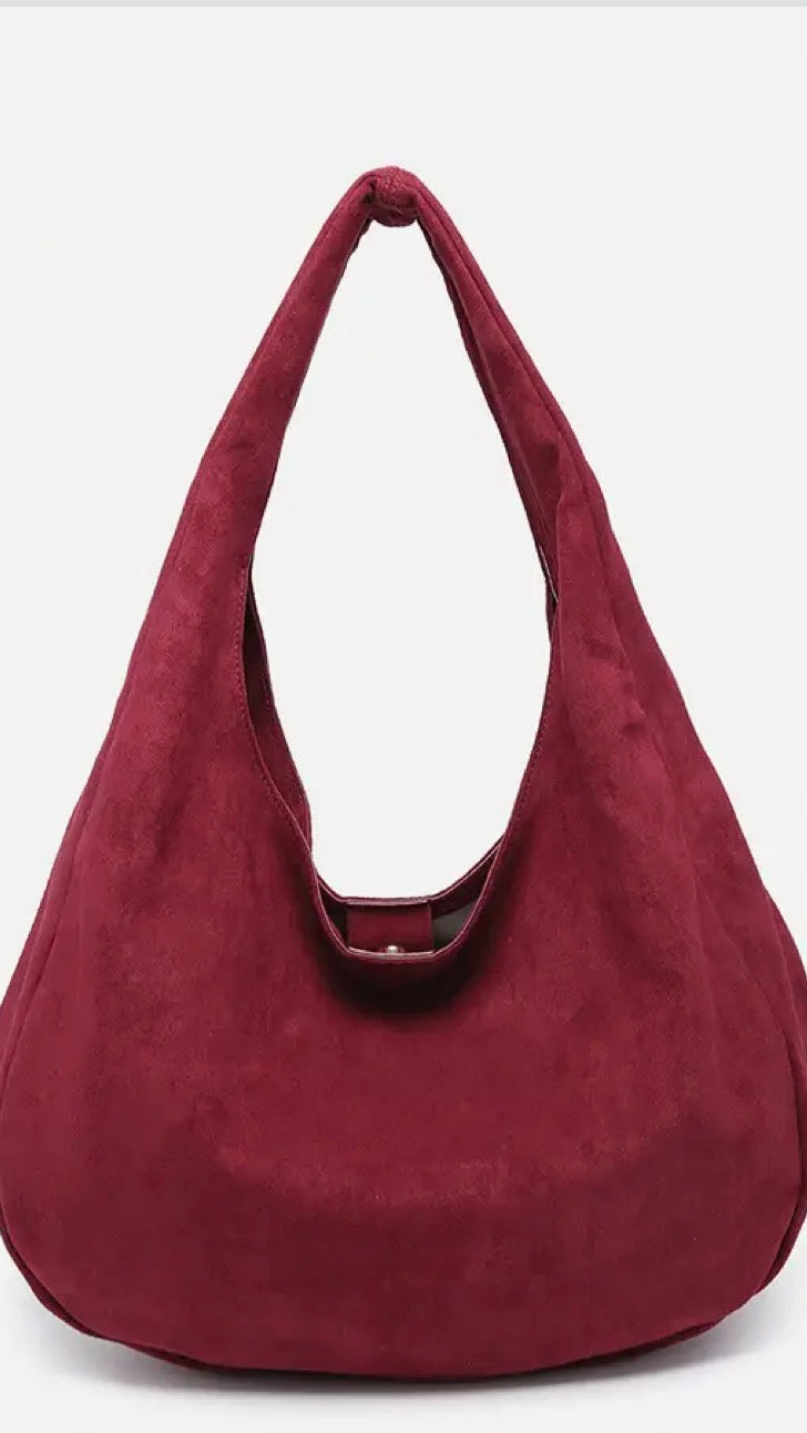 Suede Hobo Bag