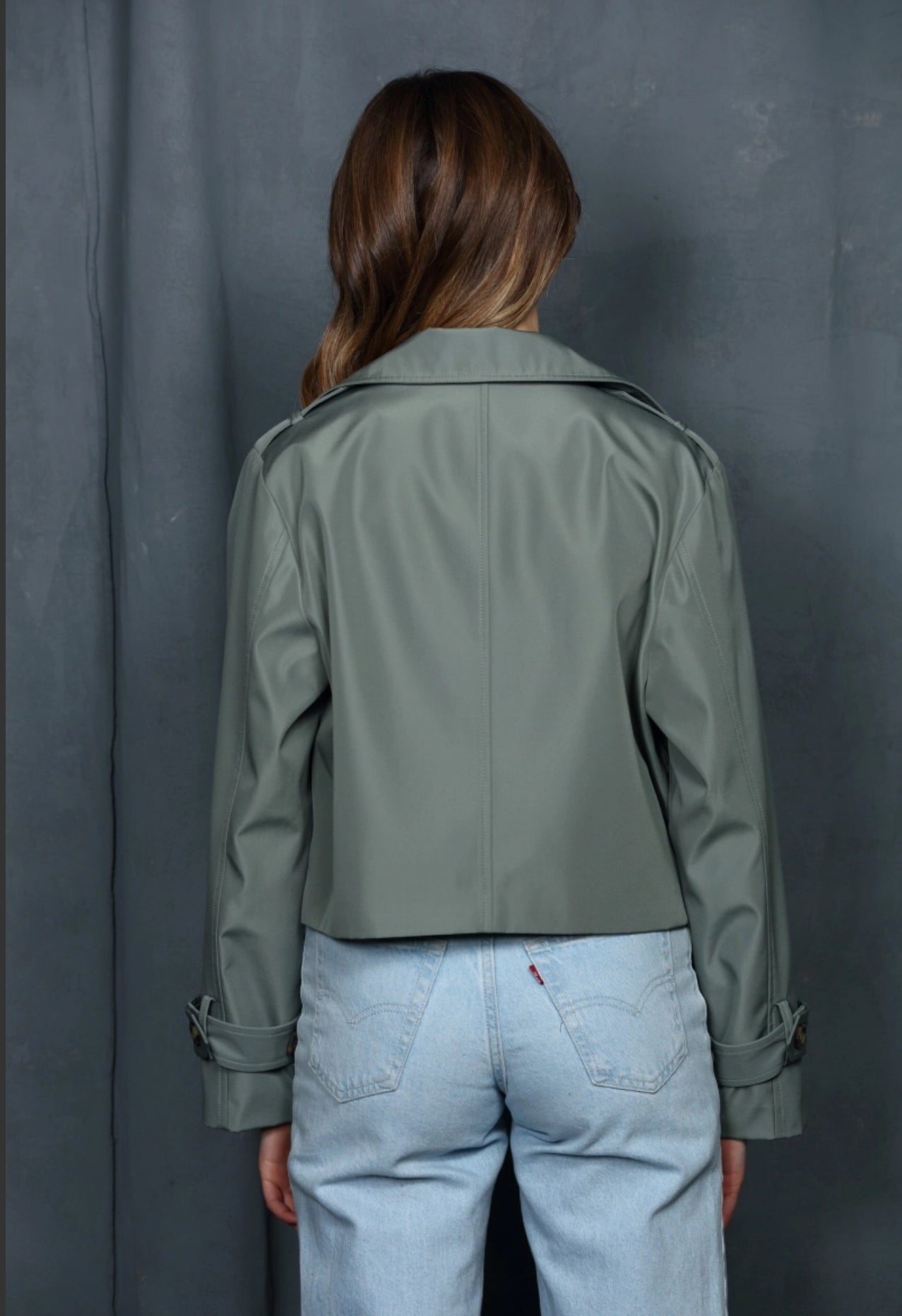 Cropped Double Breasted Jacket