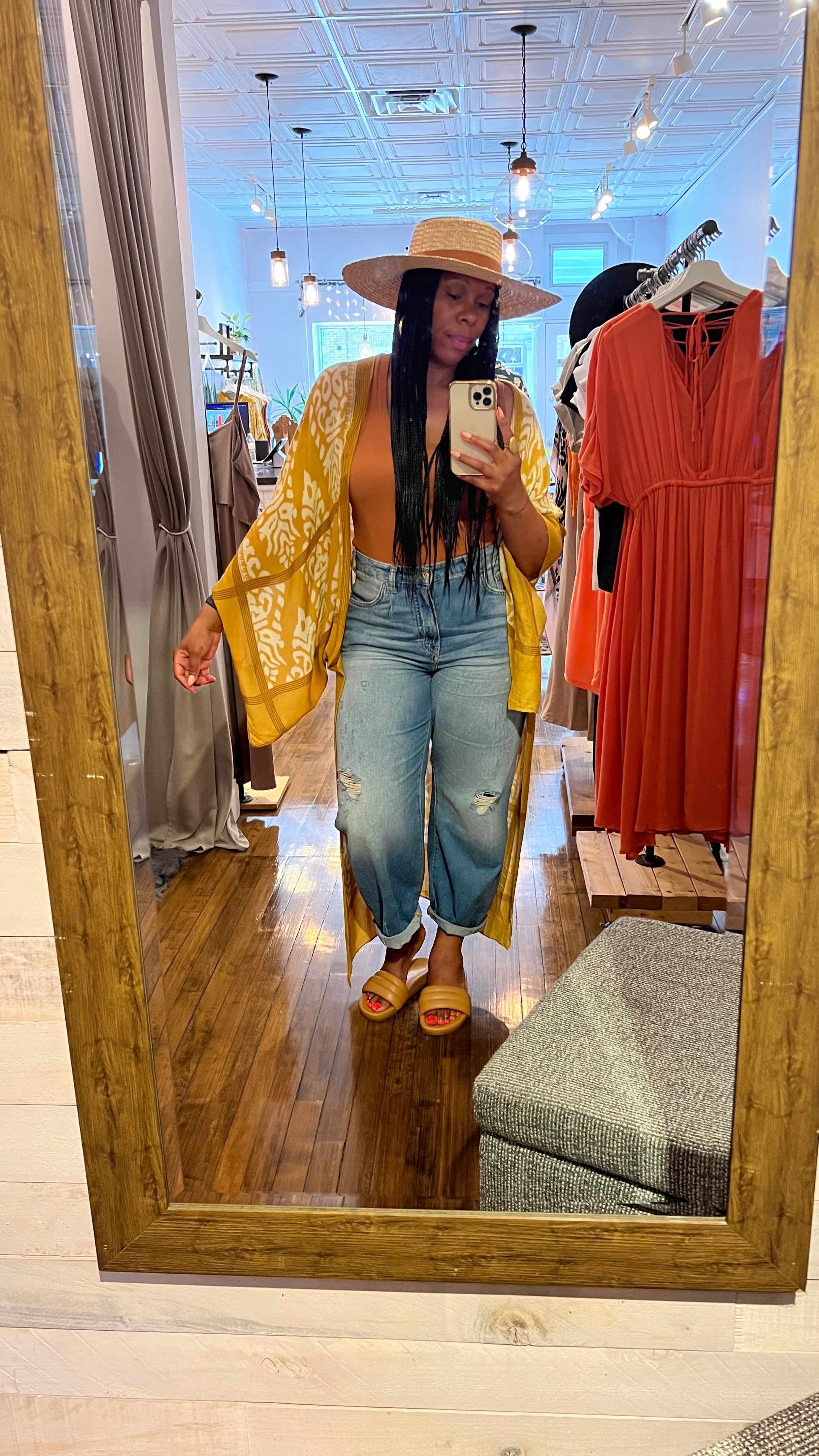 Mixed Print Kimono