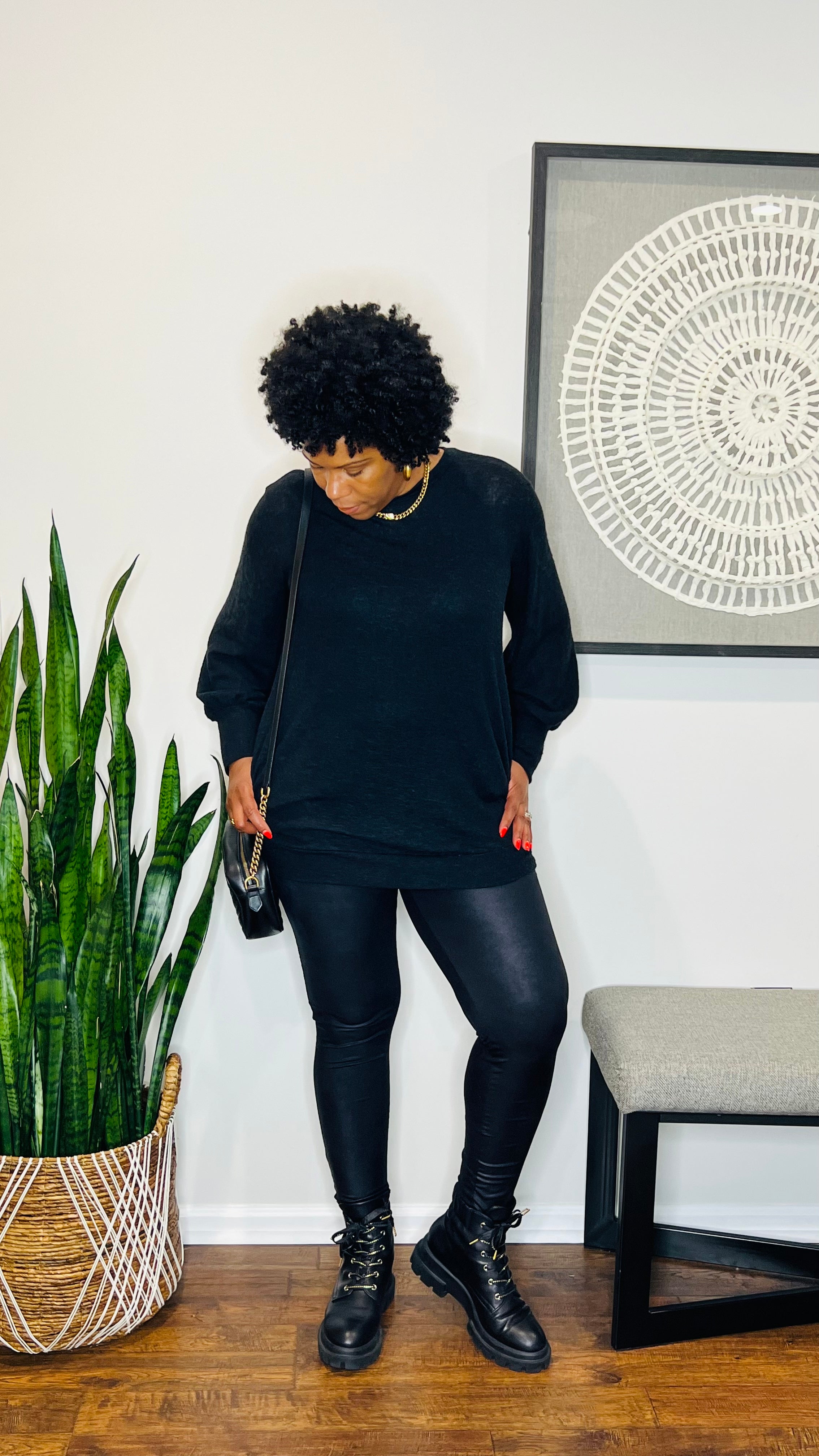 Faux Leather High Waist Leggings
