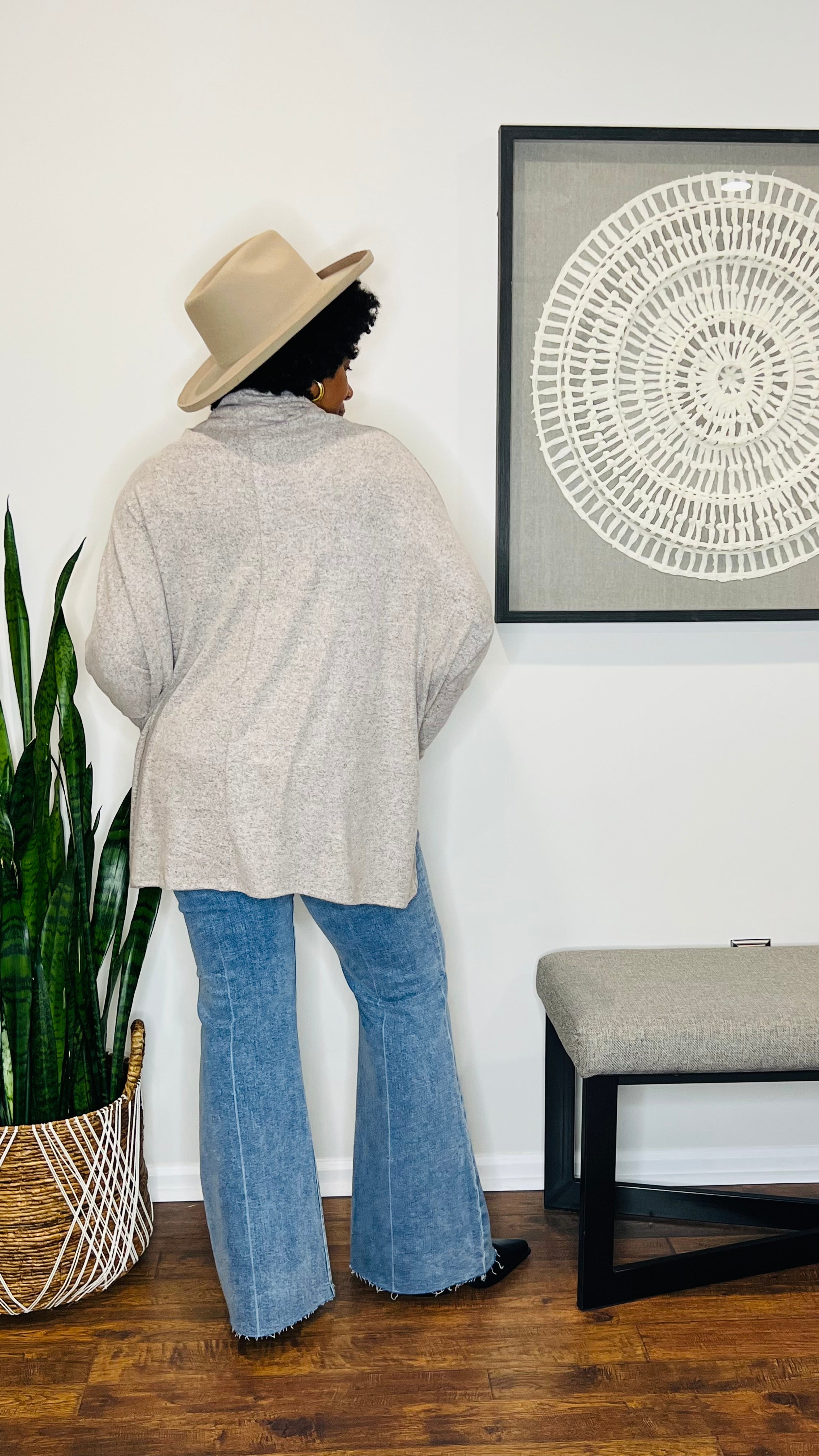 Oversized Cowl Neck Top