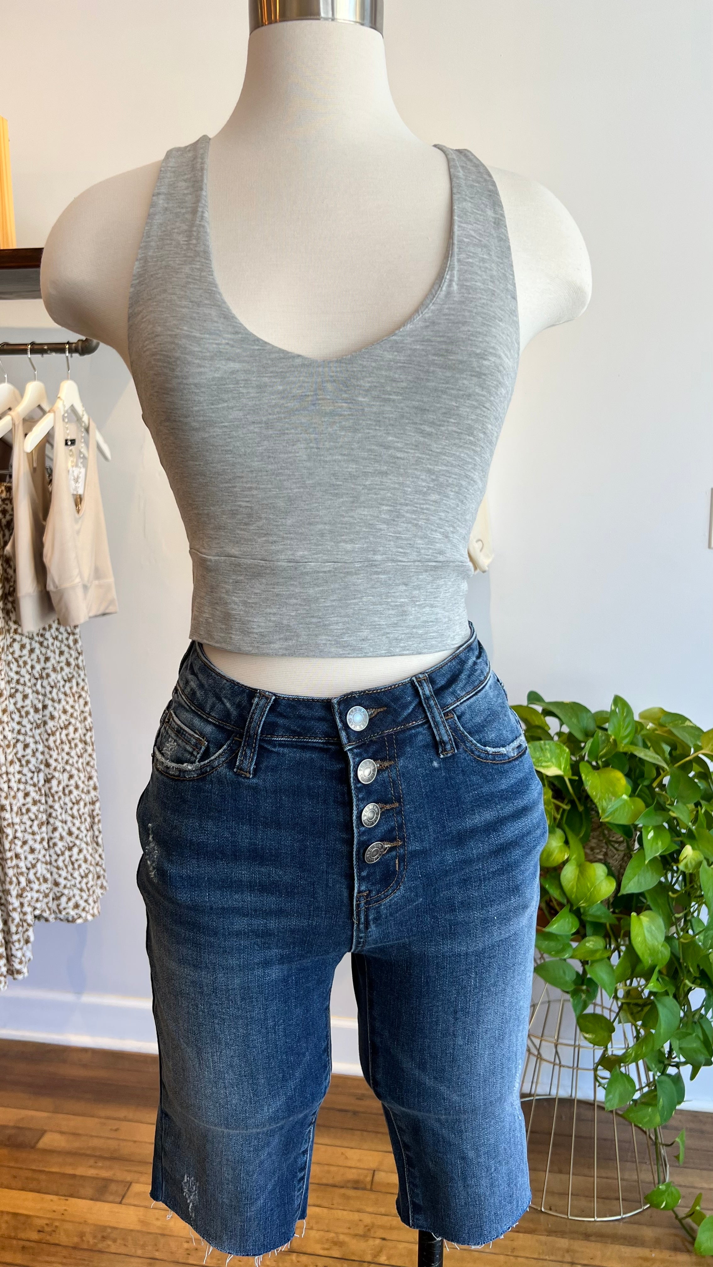 Double Layered Crop Tank Top