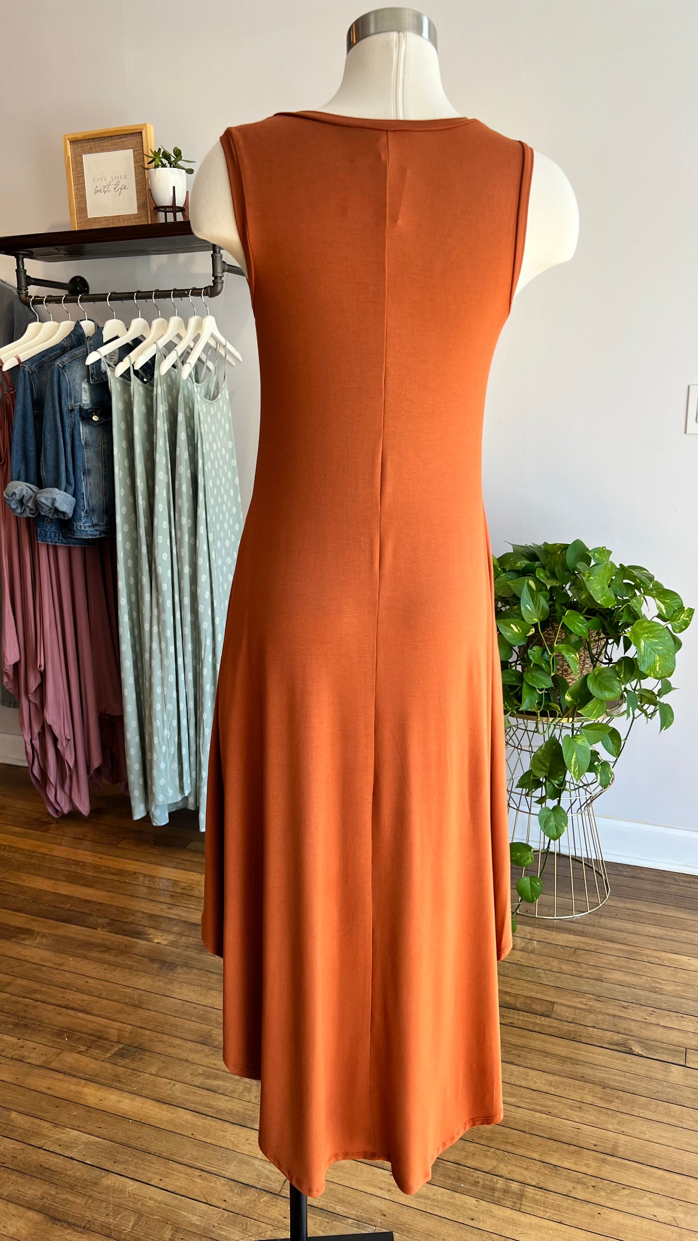 V-Neck Sleeveless Maxi Dress