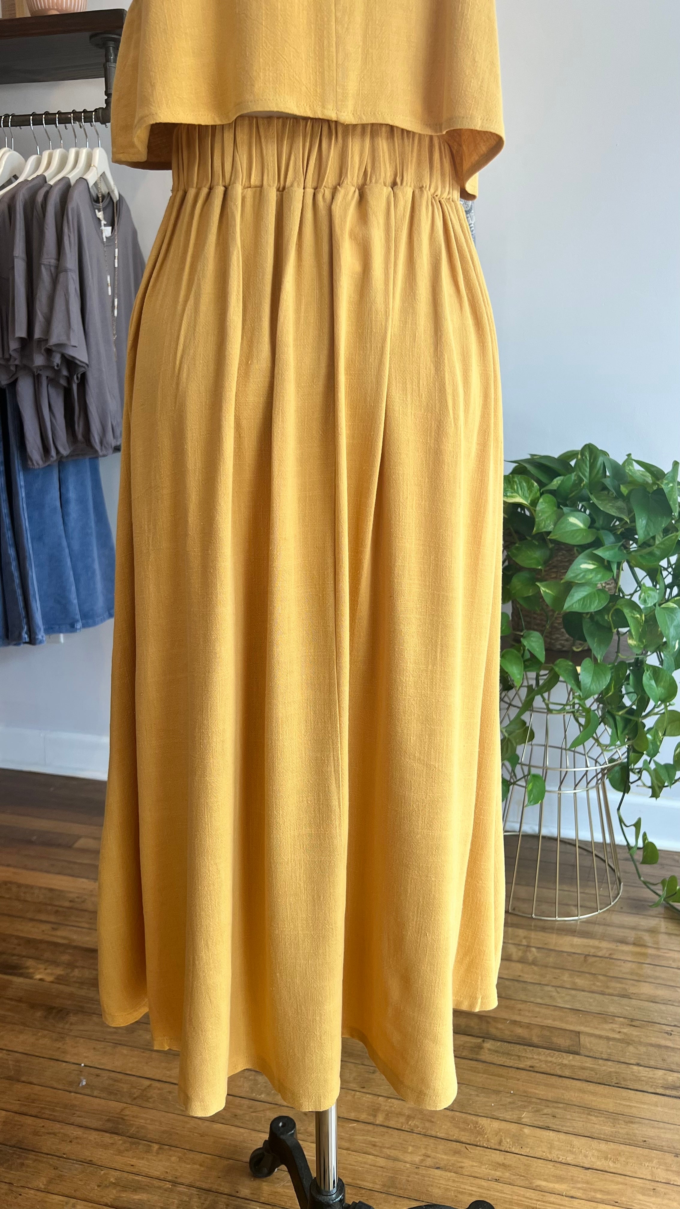 Mustard Midi Skirt