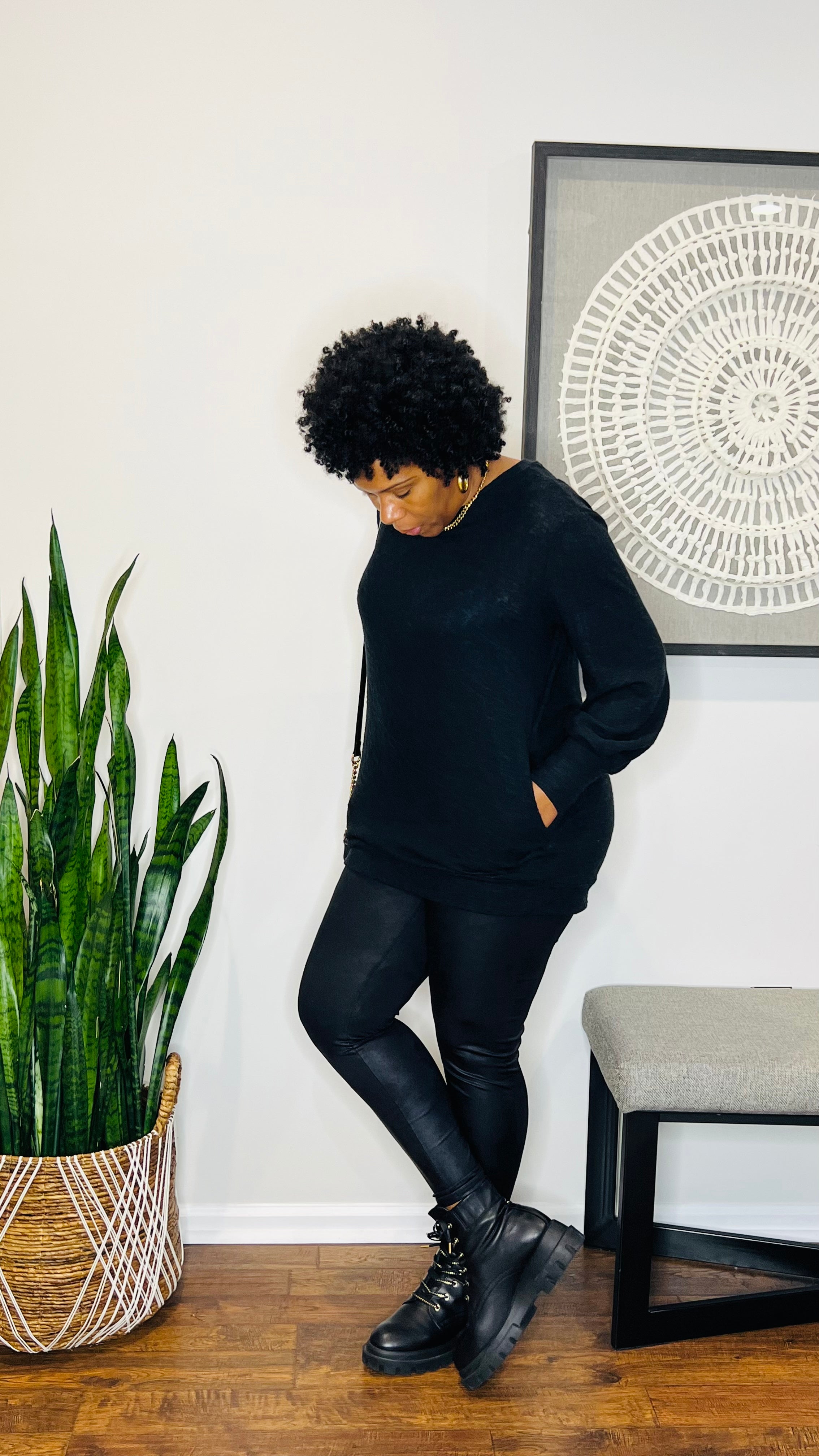Faux Leather High Waist Leggings