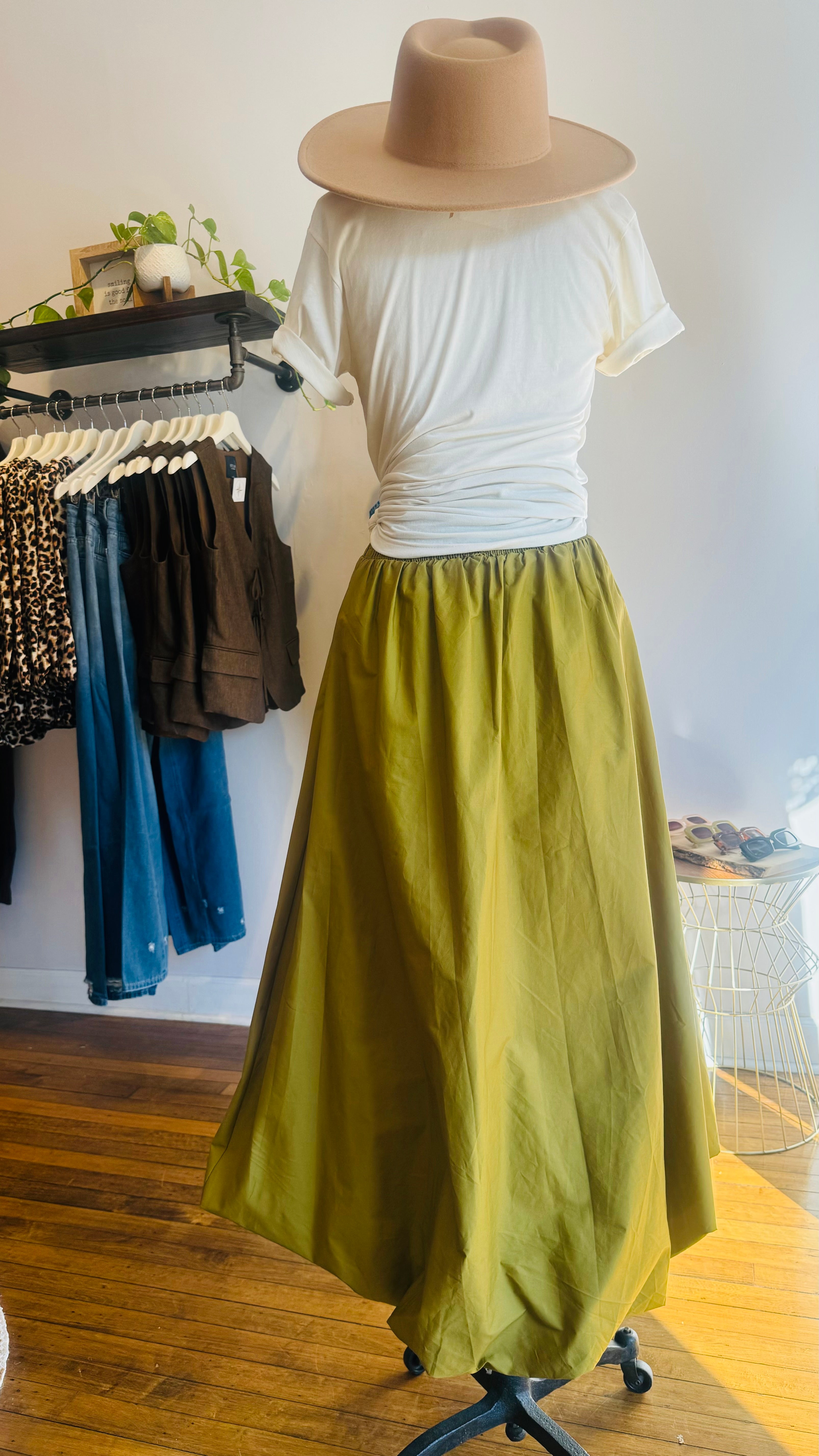 Bubble Midi Skirt