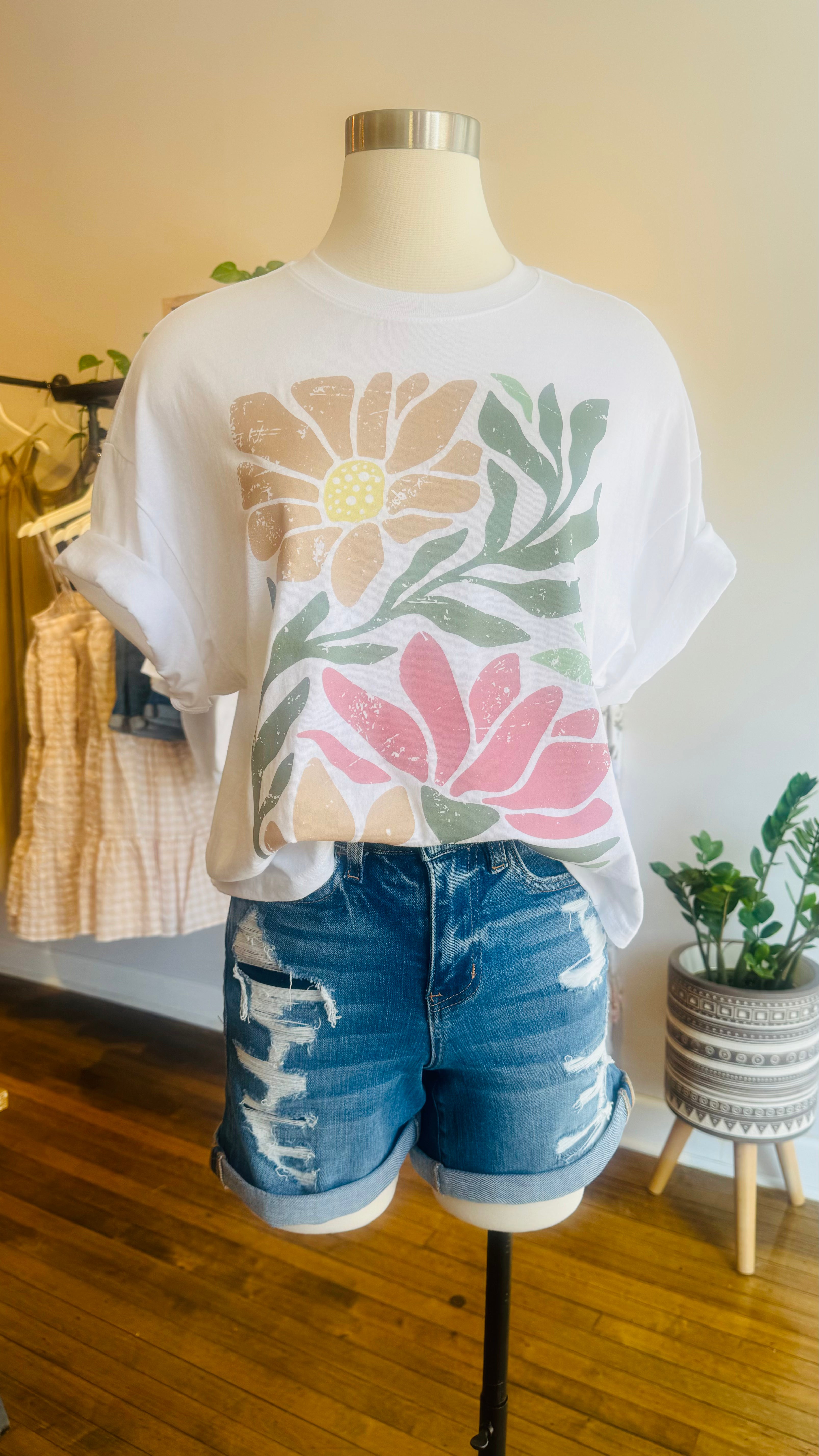 Boho Floral Crop Top