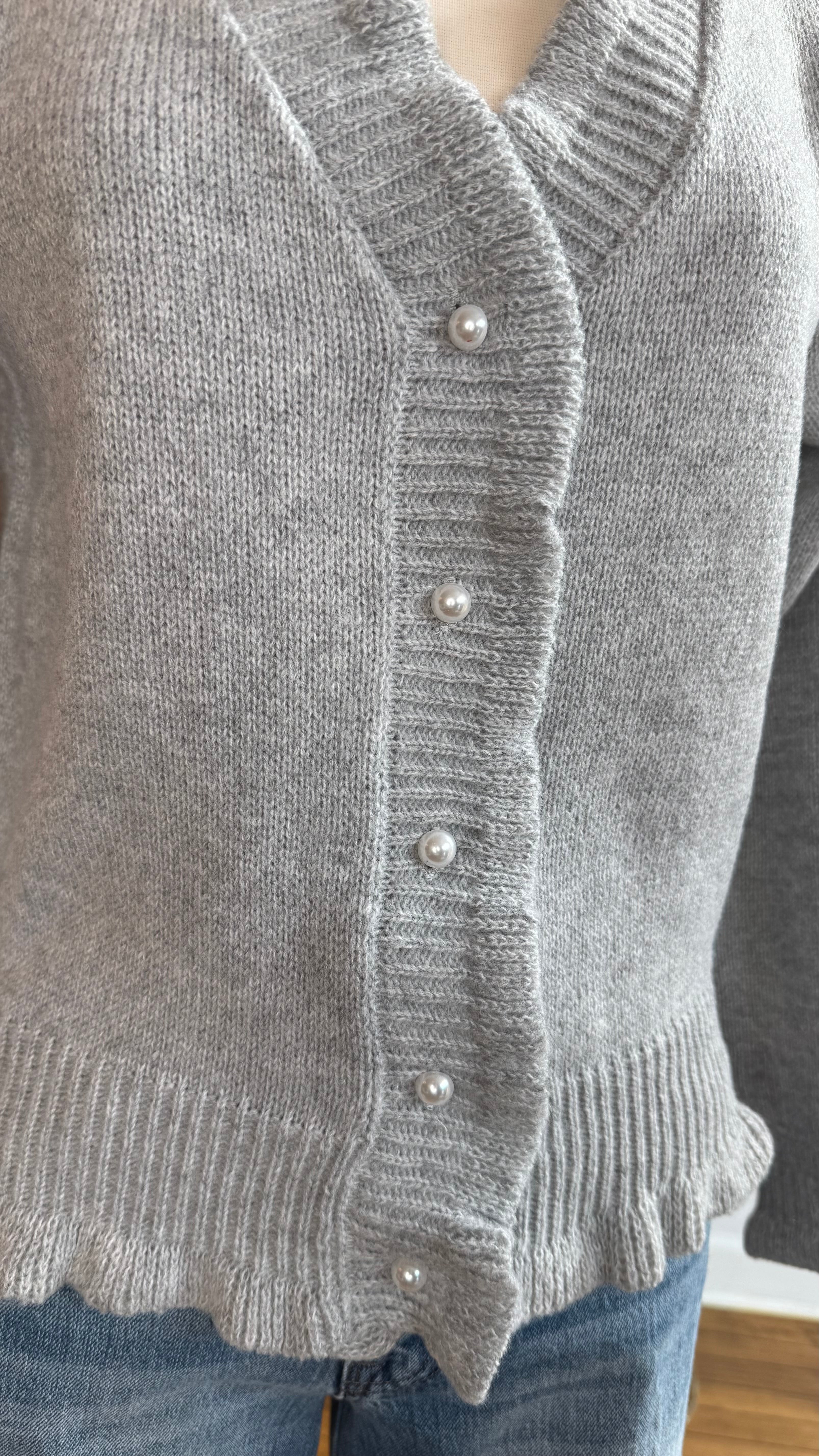Pearl Button Knit Cardigan