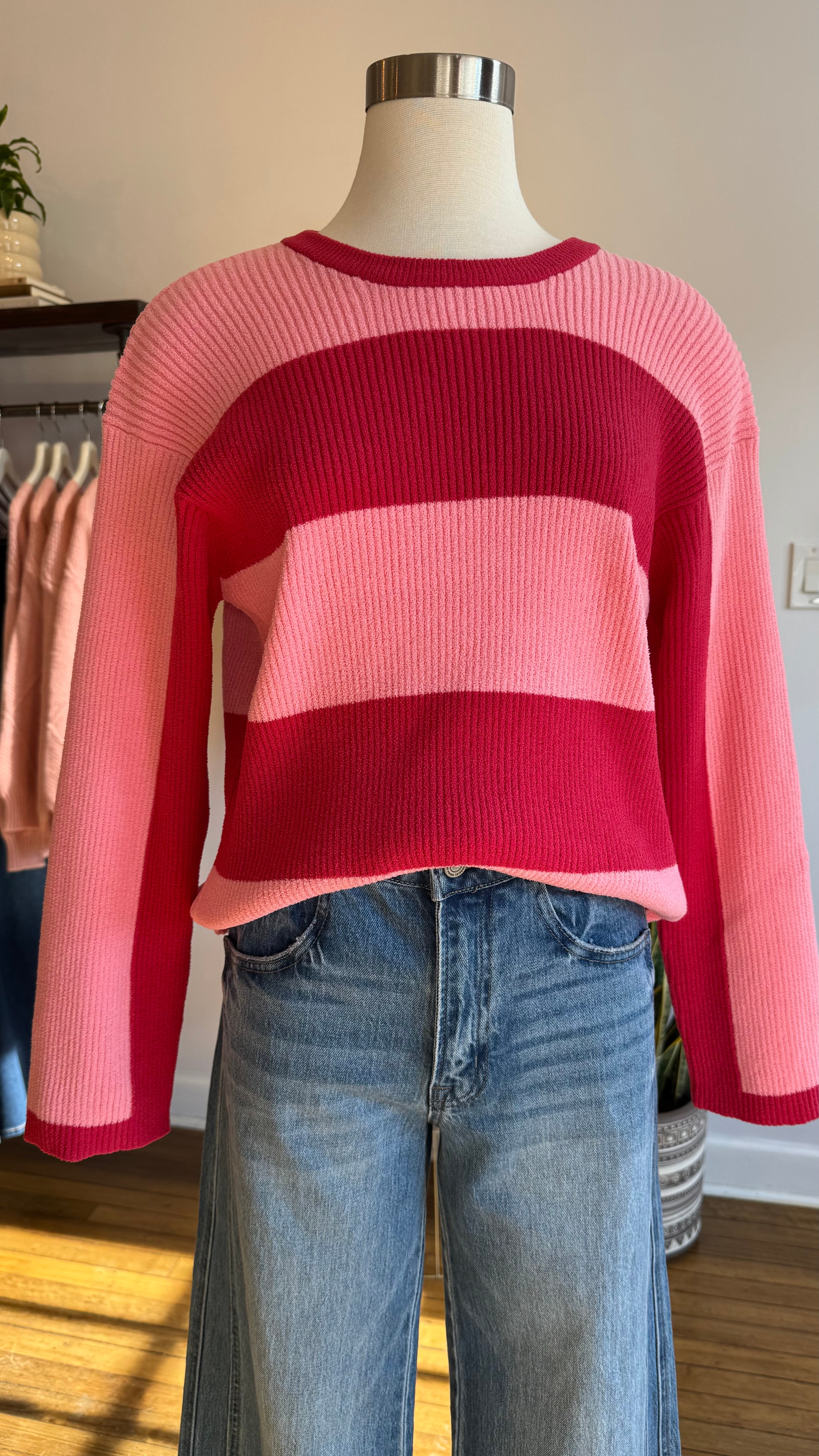 Love Notes Ribbed Stripe Sweater