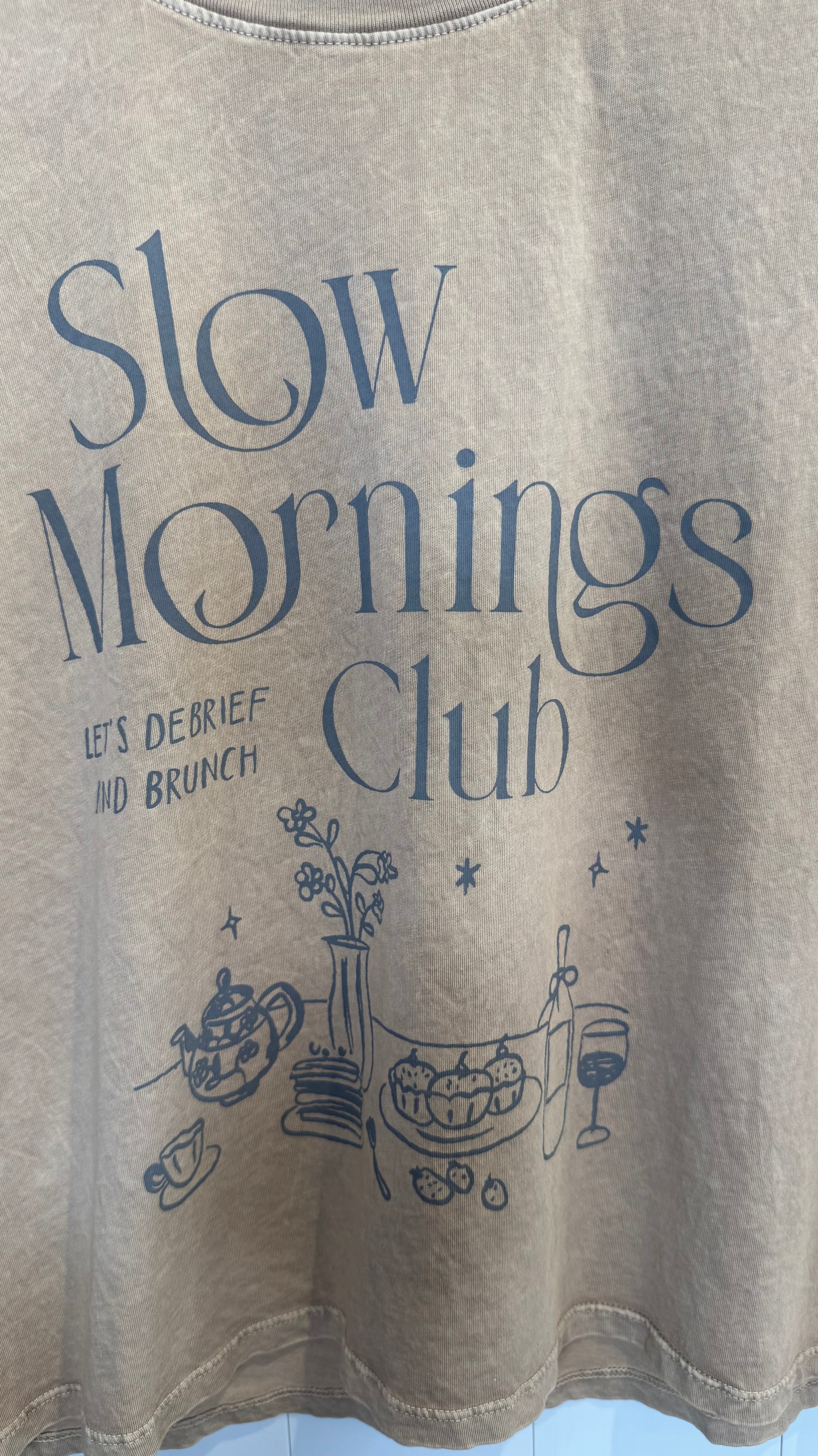 Slow Mornings Club Graphic Tee