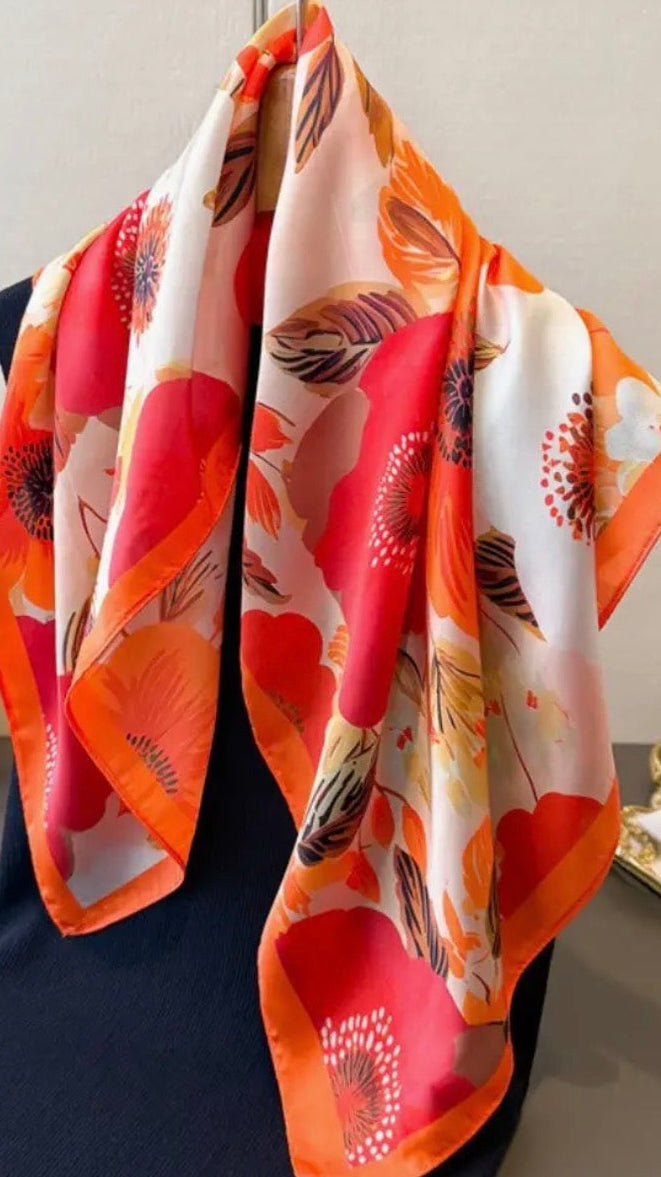 Bloom Print Square Scarf
