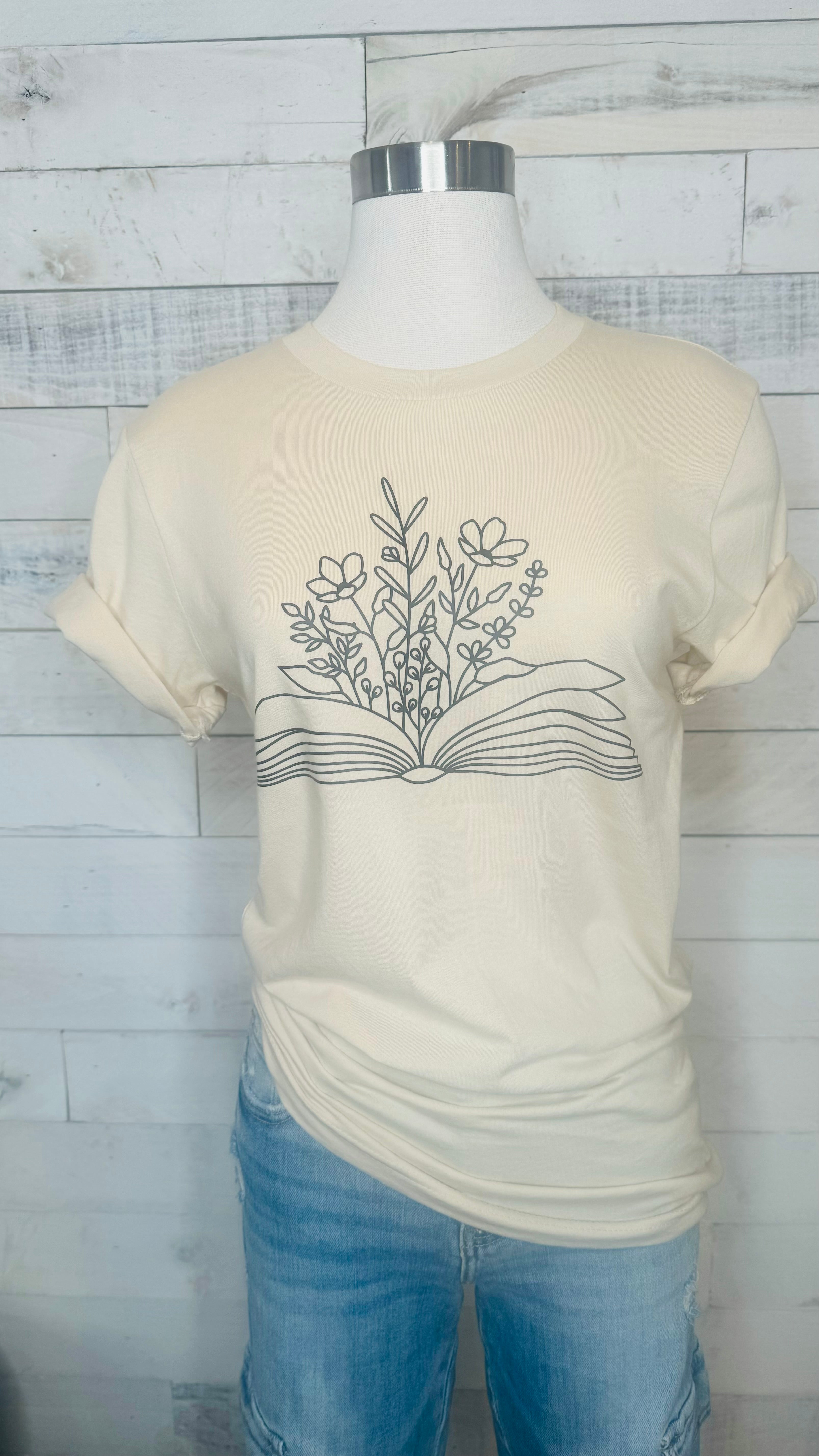 Floral Book Graphic Tee