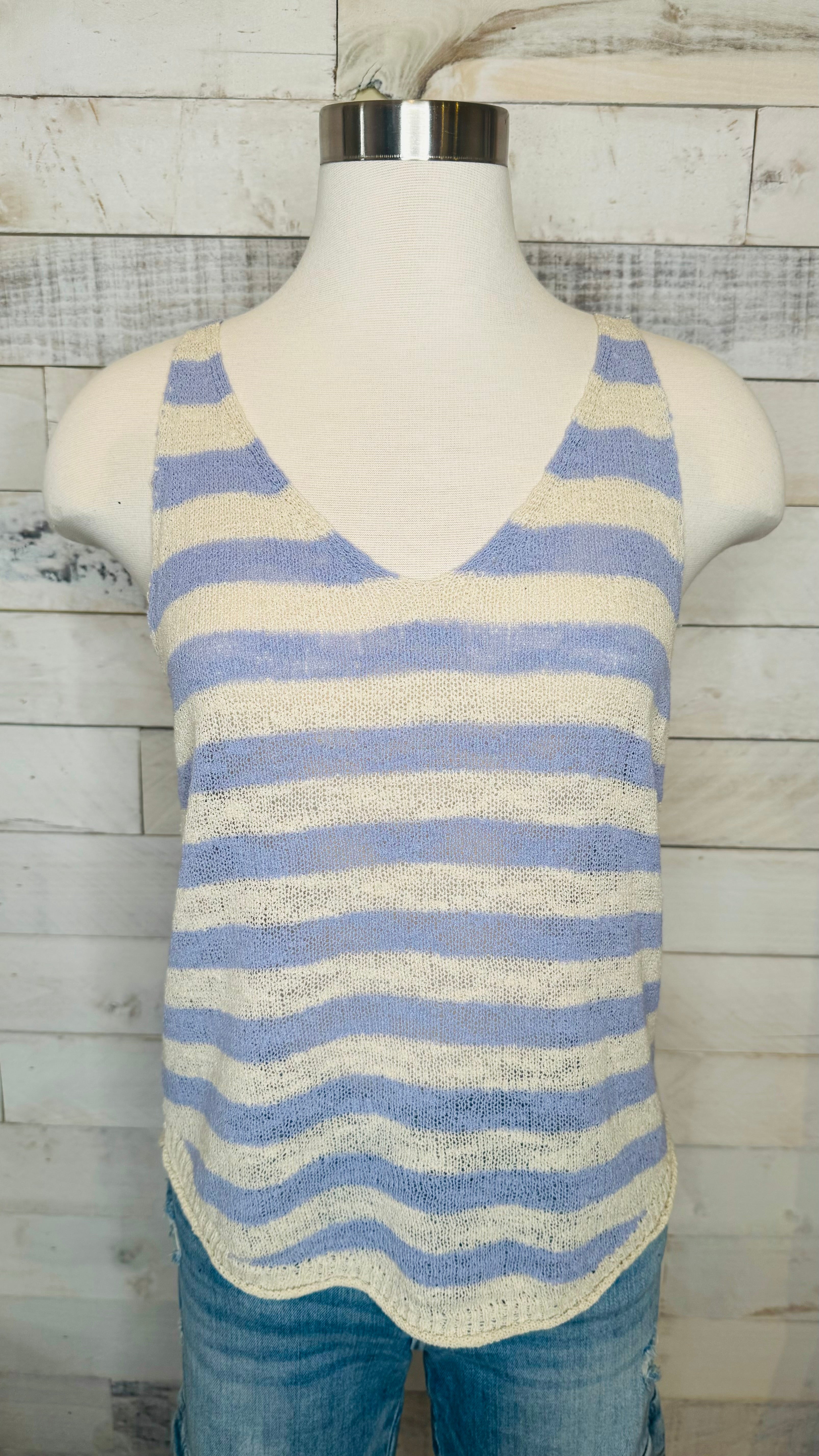 Sleeveless V-Neck Knit Top