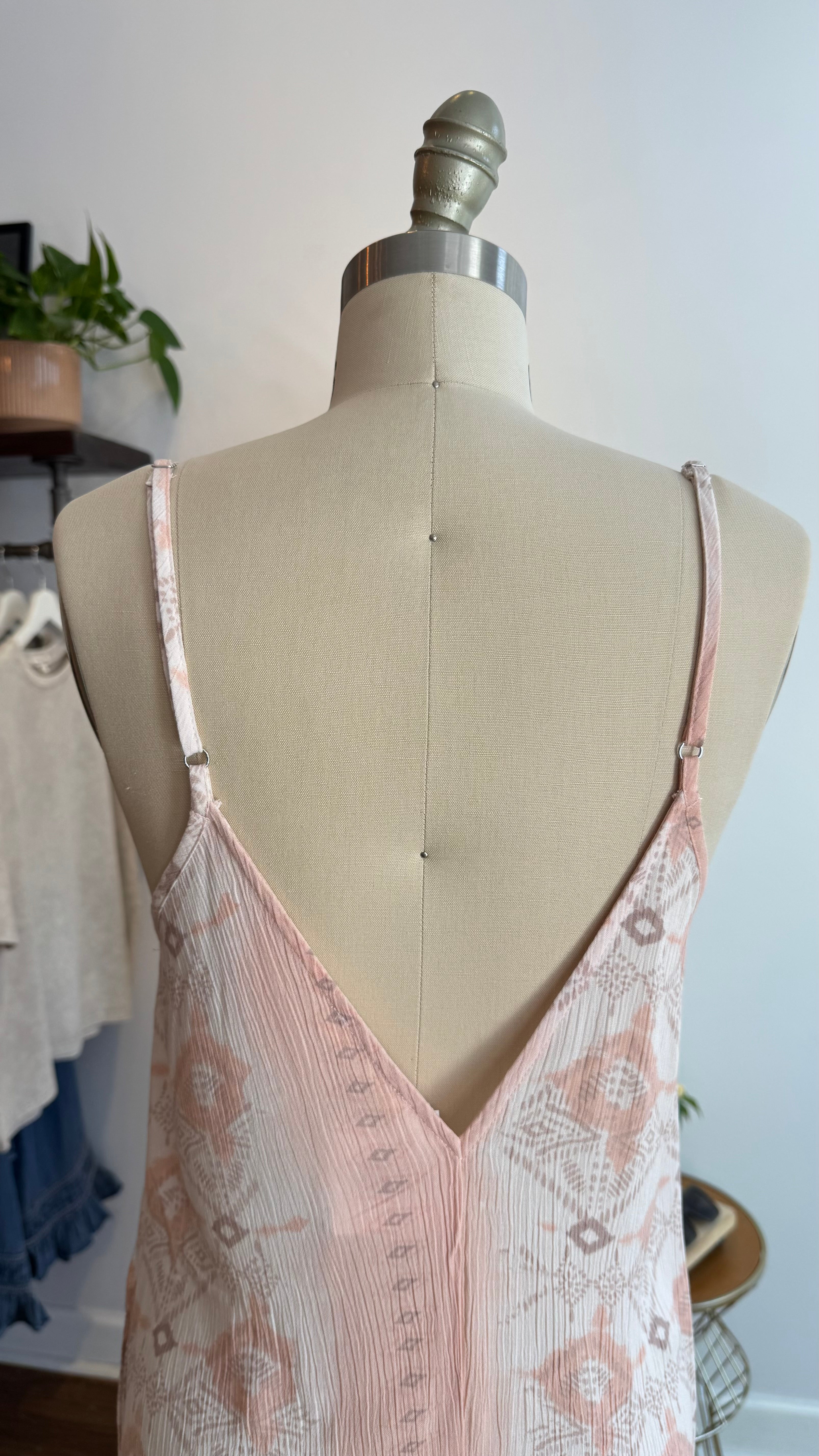 Spaghetti Strap V Neck Maxi Dress