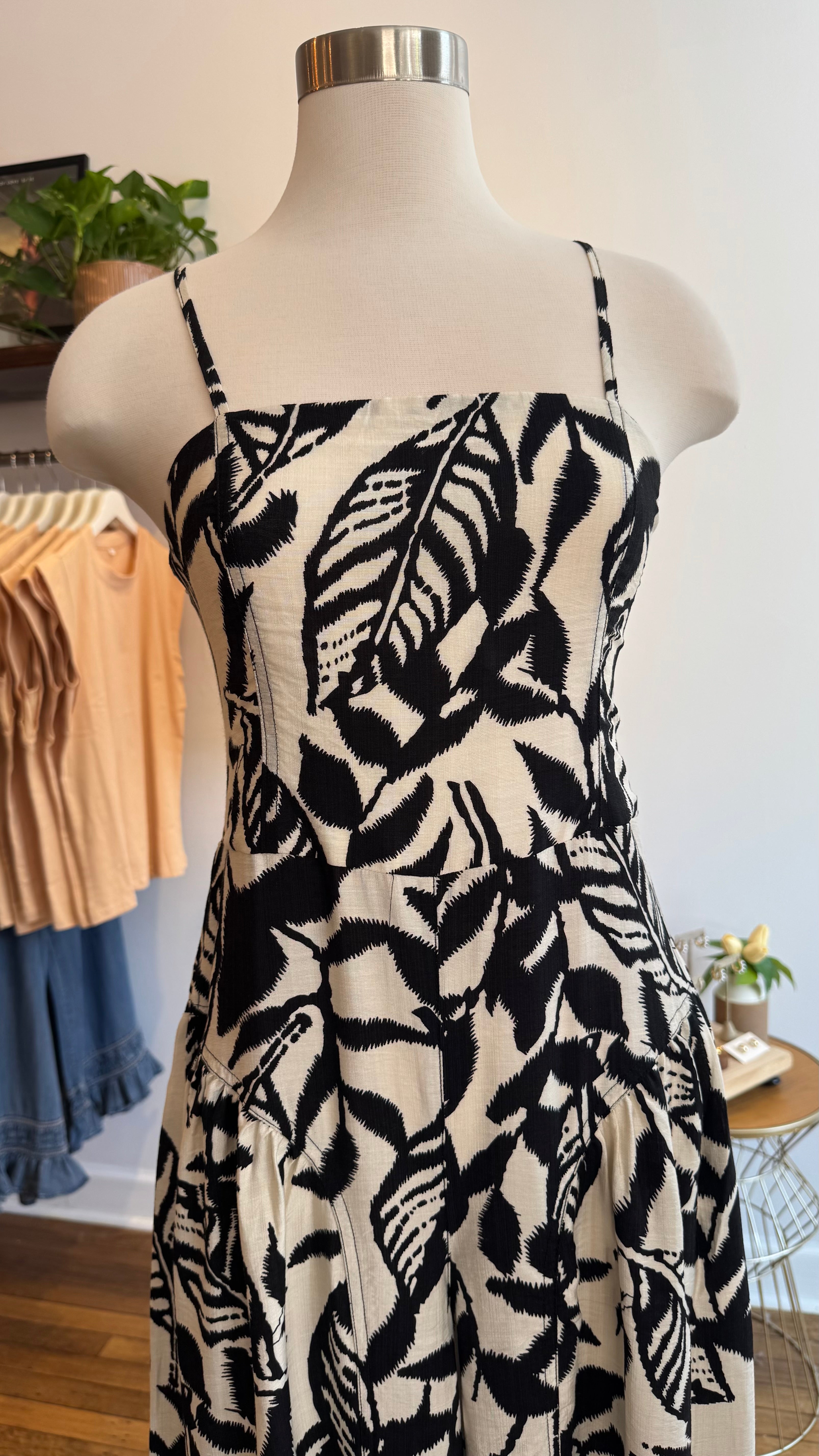 Tropical Print Wide-Leg Cami Jumpsuit